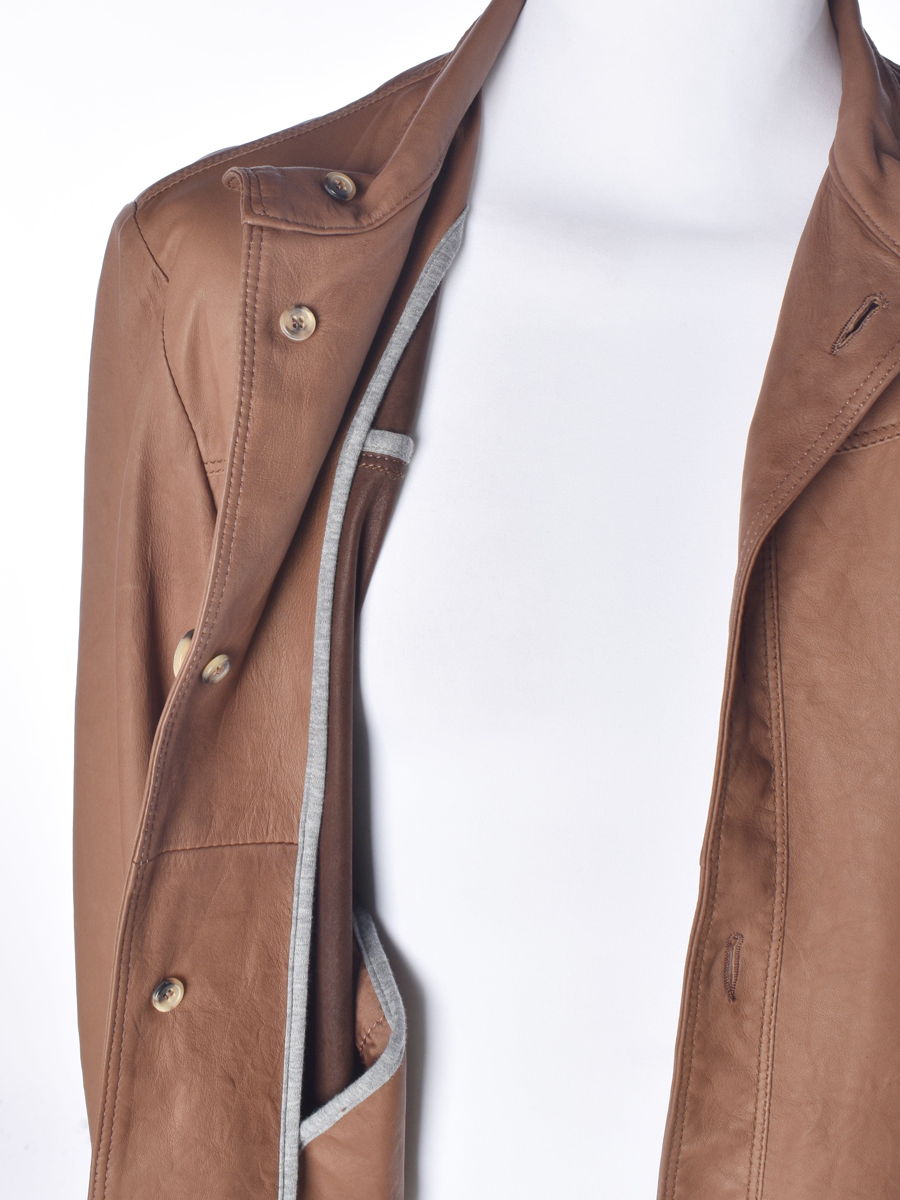 Piacenza Cashmere Jakke - 54 / Brun / Mand - SassyLAB Secondhand