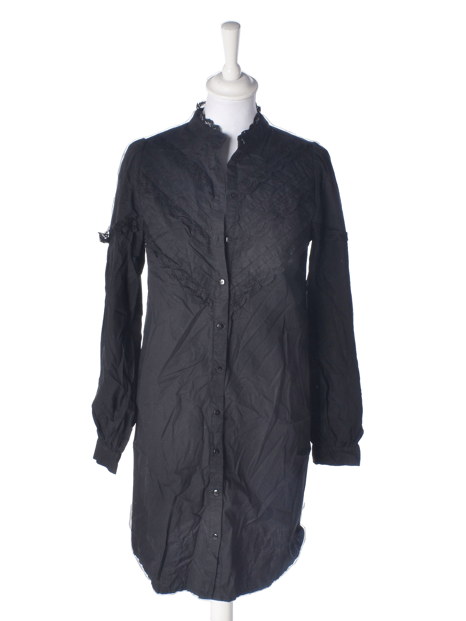 Pieces Skjortekjole - XS / Sort / Kvinde - SassyLAB Secondhand