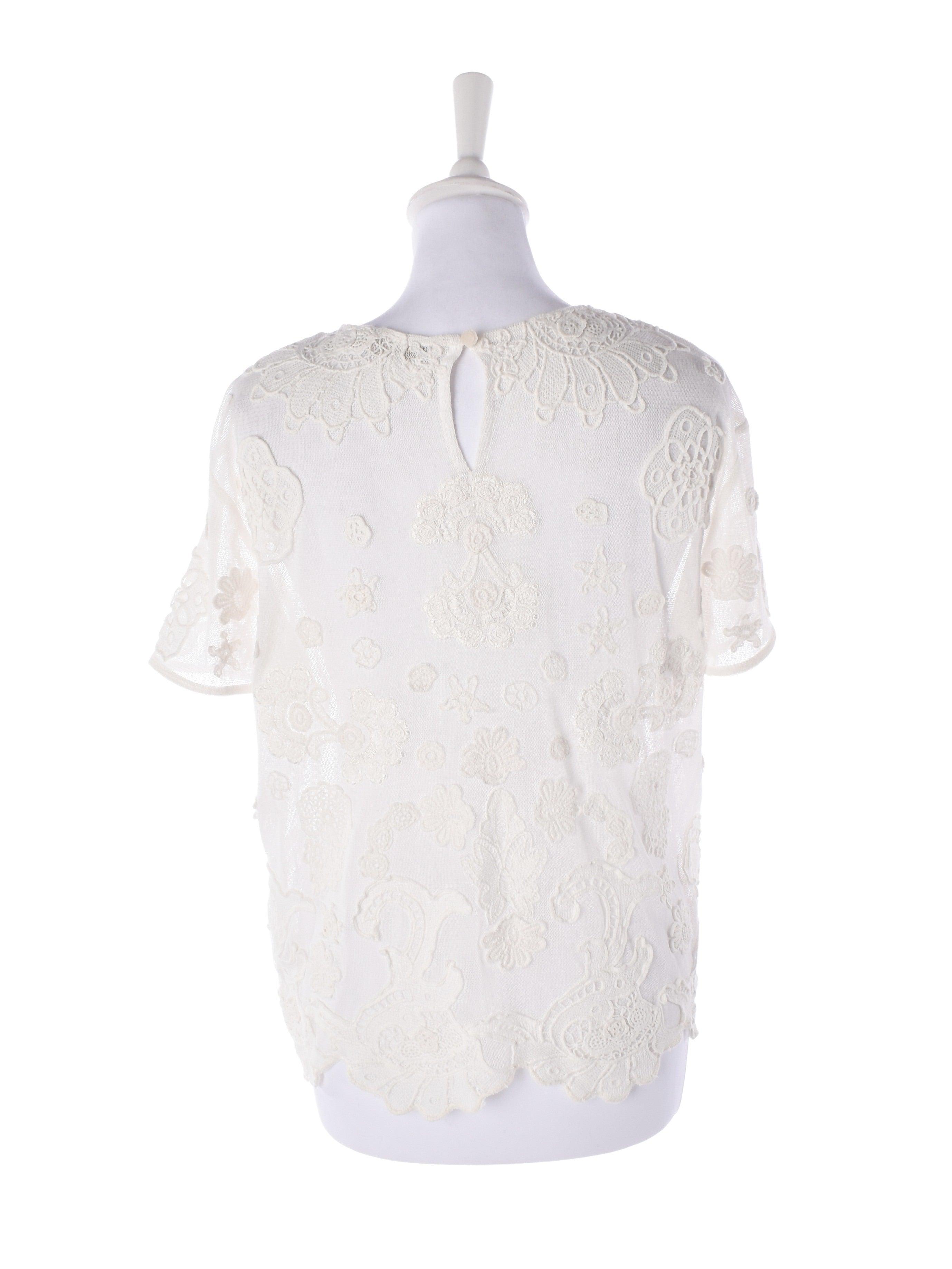 Polo Ralph Lauren Bluse - M / Hvid / Kvinde - SassyLAB Secondhand