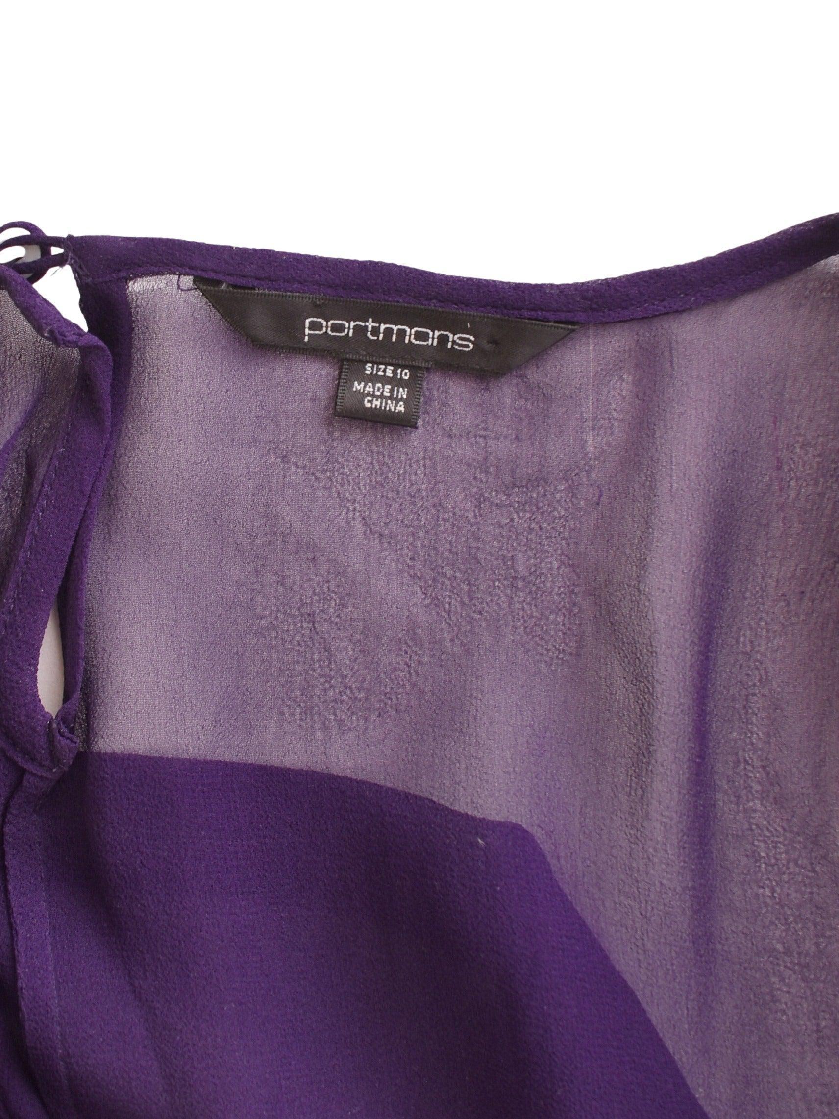 Portmans Bluse - M / Lilla / Kvinde - SassyLAB Secondhand