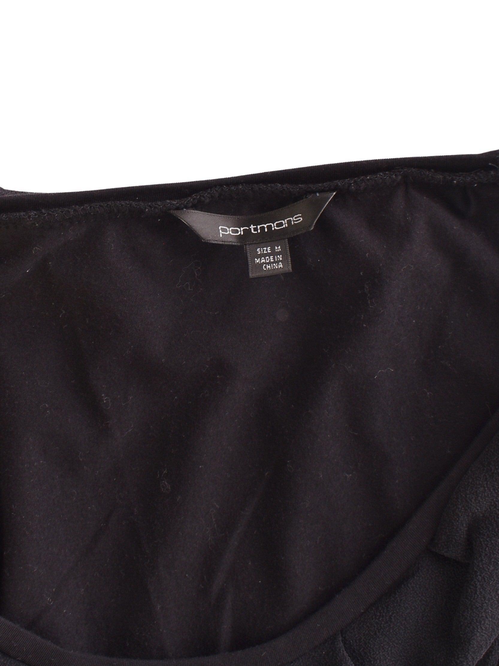 Portmans Bluse - M / Sort / Kvinde - SassyLAB Secondhand