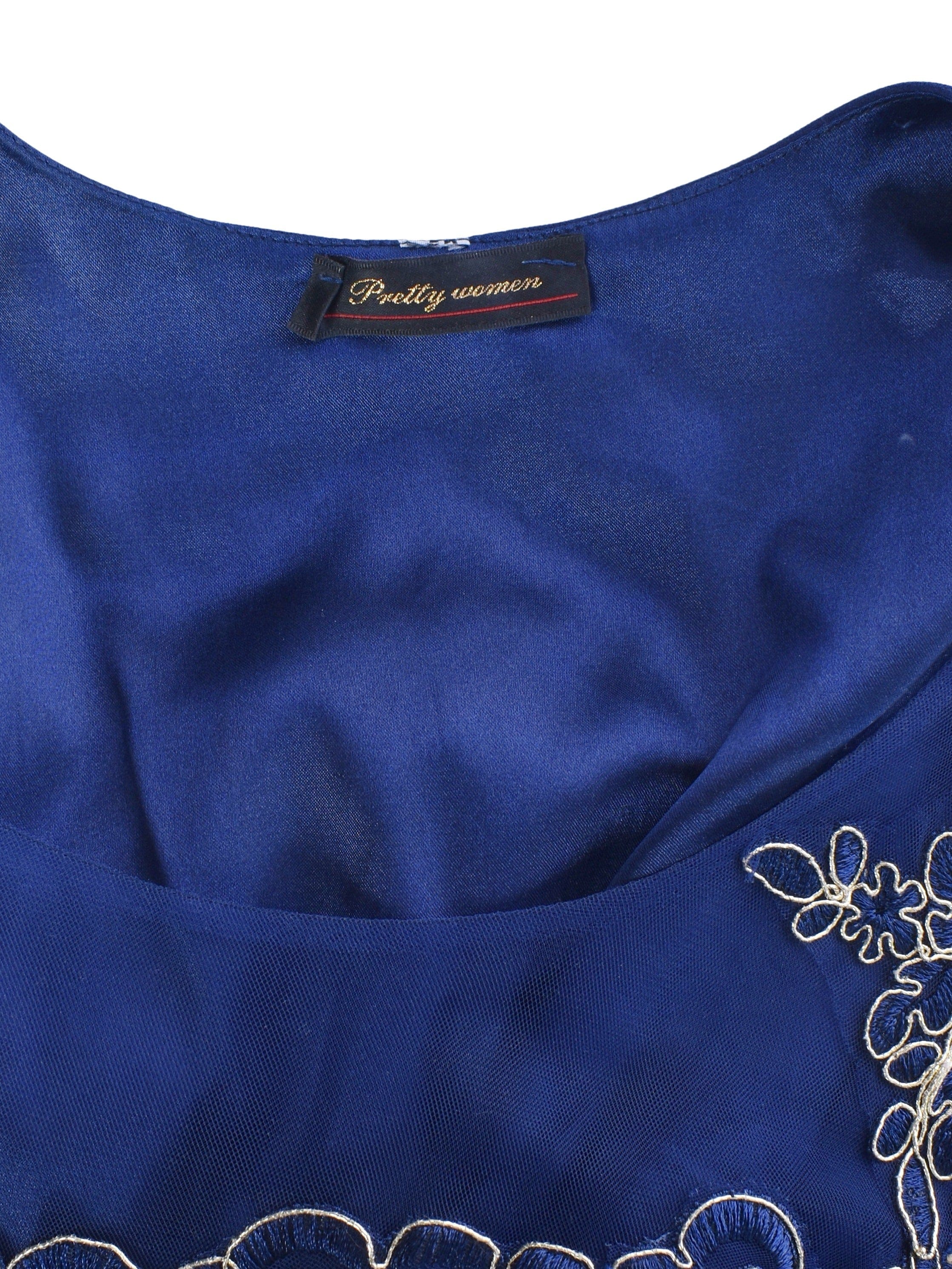 Pretty Women Kjole - XXL / Blå / Kvinde - SassyLAB Secondhand