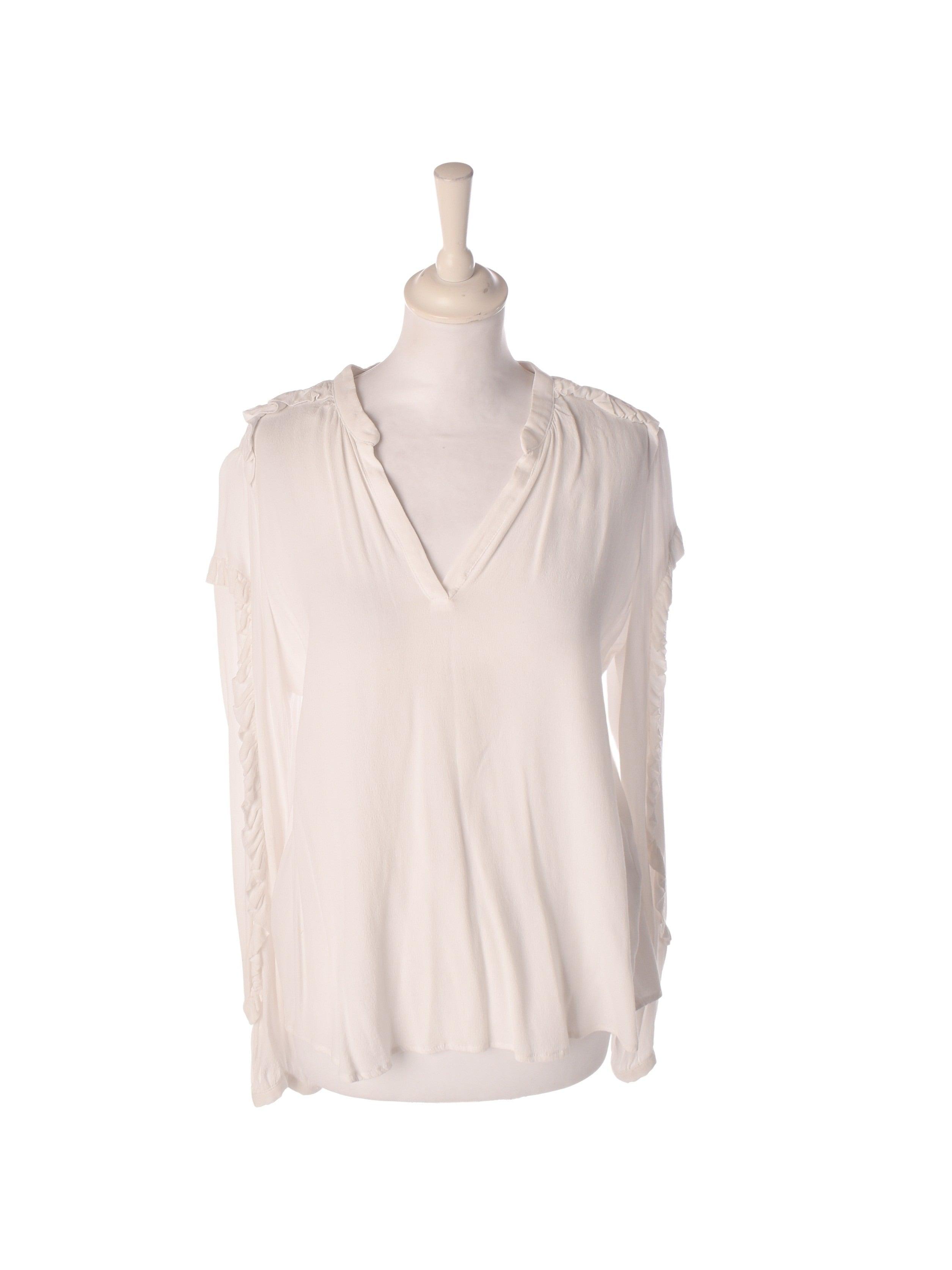 Project AJ117 Bluse - M / Hvid / Kvinde - SassyLAB Secondhand