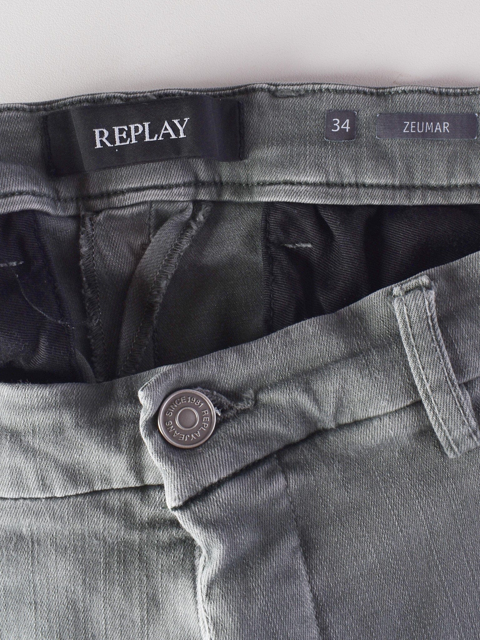Replay Bukser - 34 / Grøn / Mand - SassyLAB Secondhand