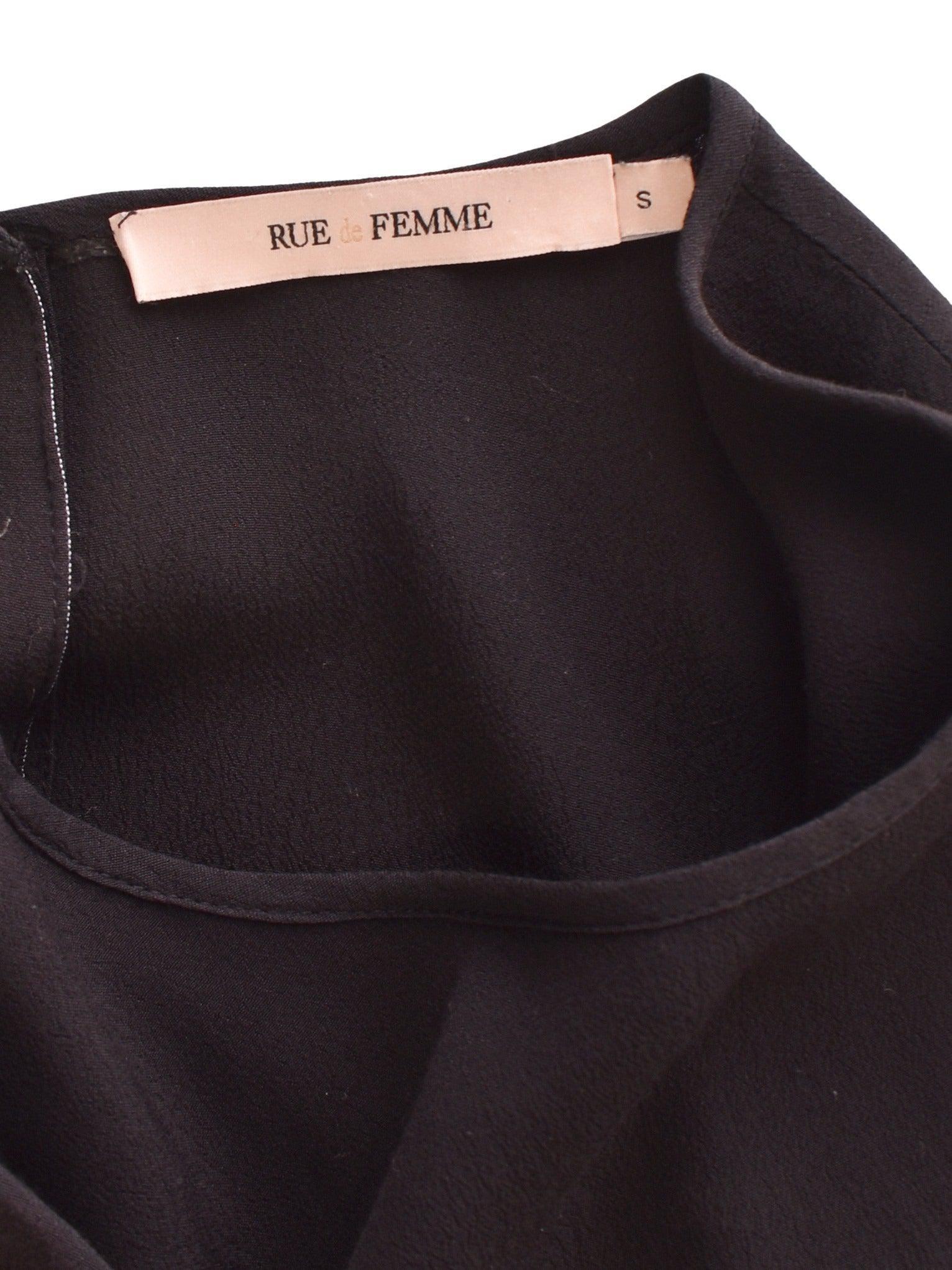 Rue de Femme Bluse - S / Sort / Kvinde - SassyLAB Secondhand