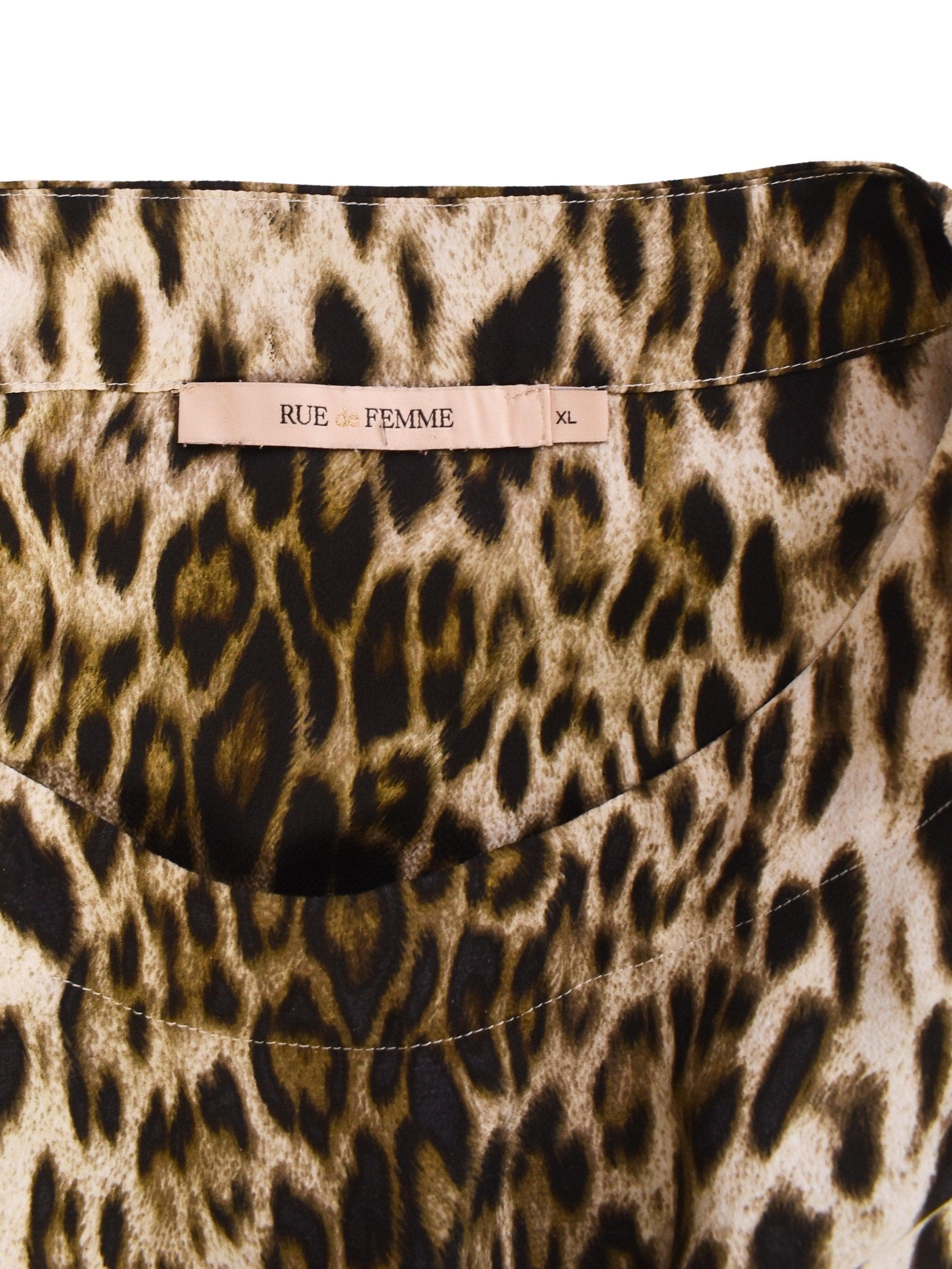 RUE de FEMME Bluse - XL / Brun / Kvinde - SassyLAB Secondhand