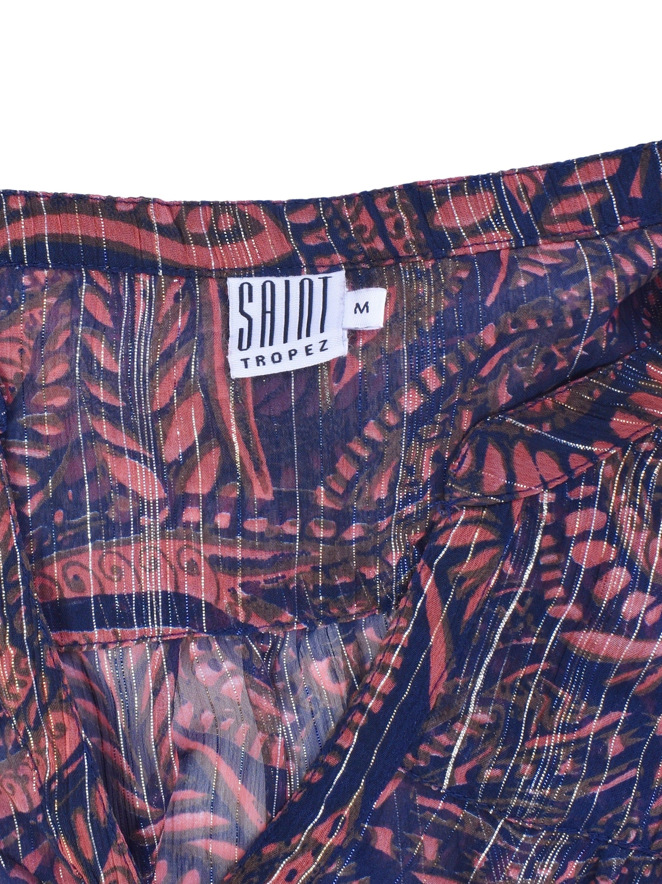 Saint tropez Bluse - M / Rød / Kvinde - SassyLAB Secondhand