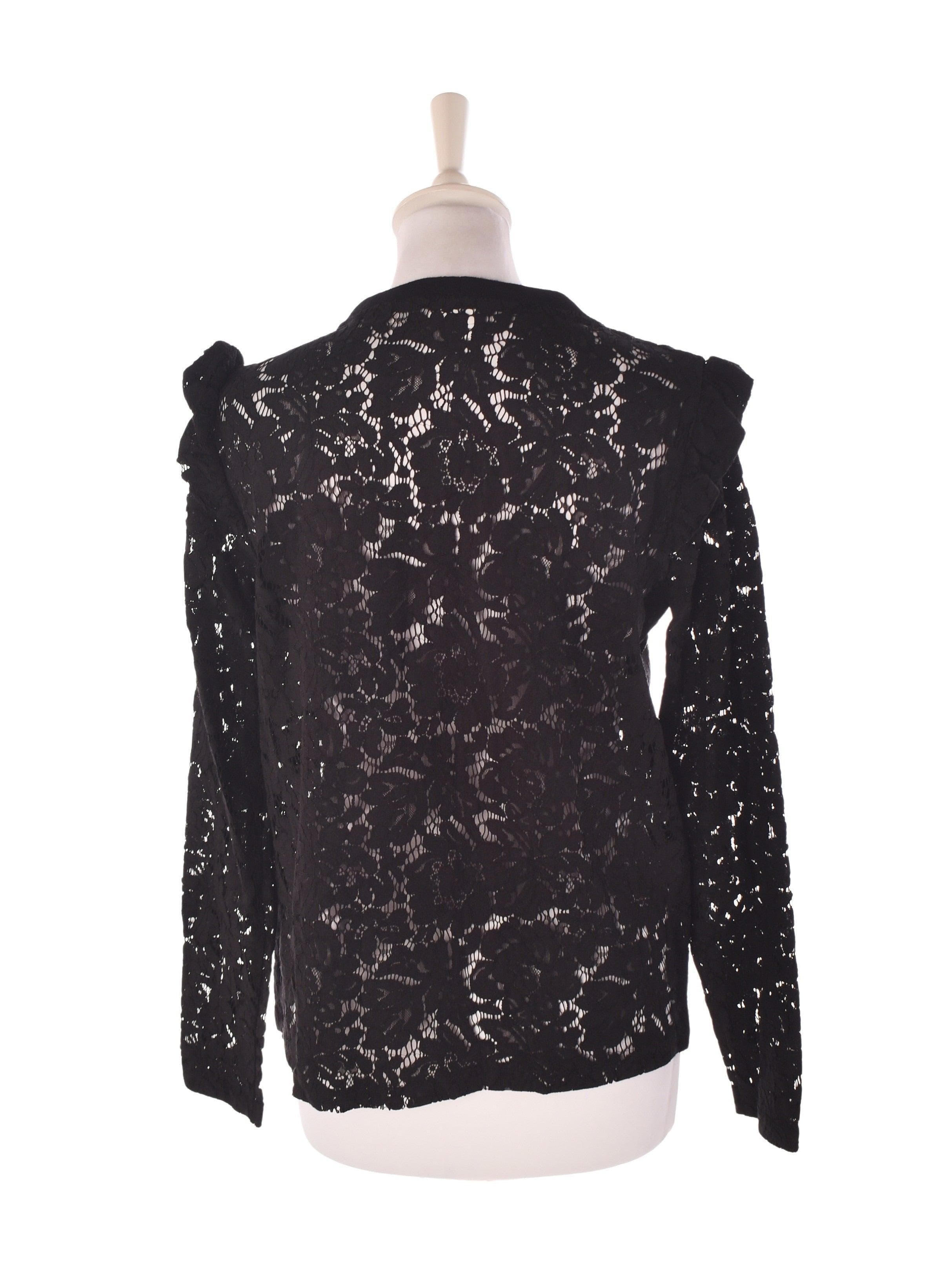 Saint Tropez Bluse - M / Sort / Kvinde - SassyLAB Secondhand