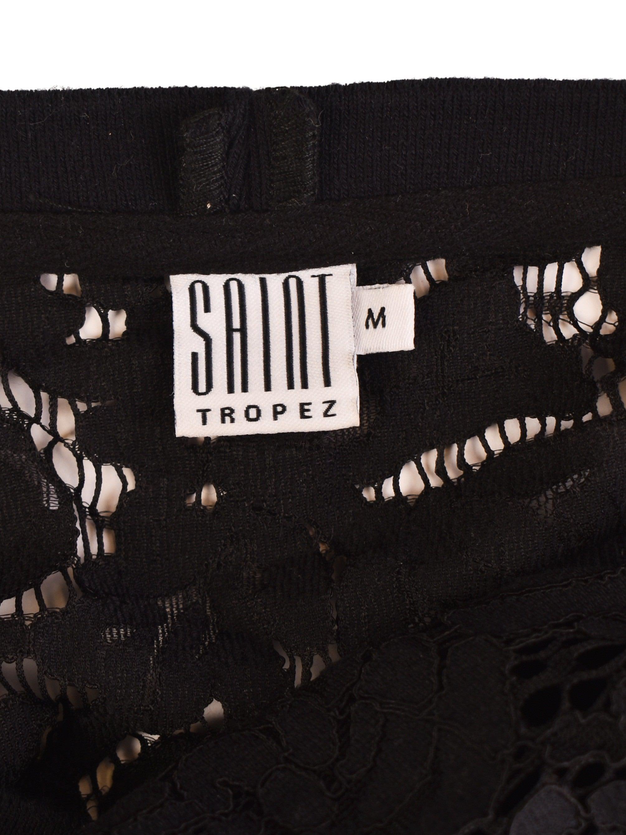Saint Tropez Bluse - M / Sort / Kvinde - SassyLAB Secondhand