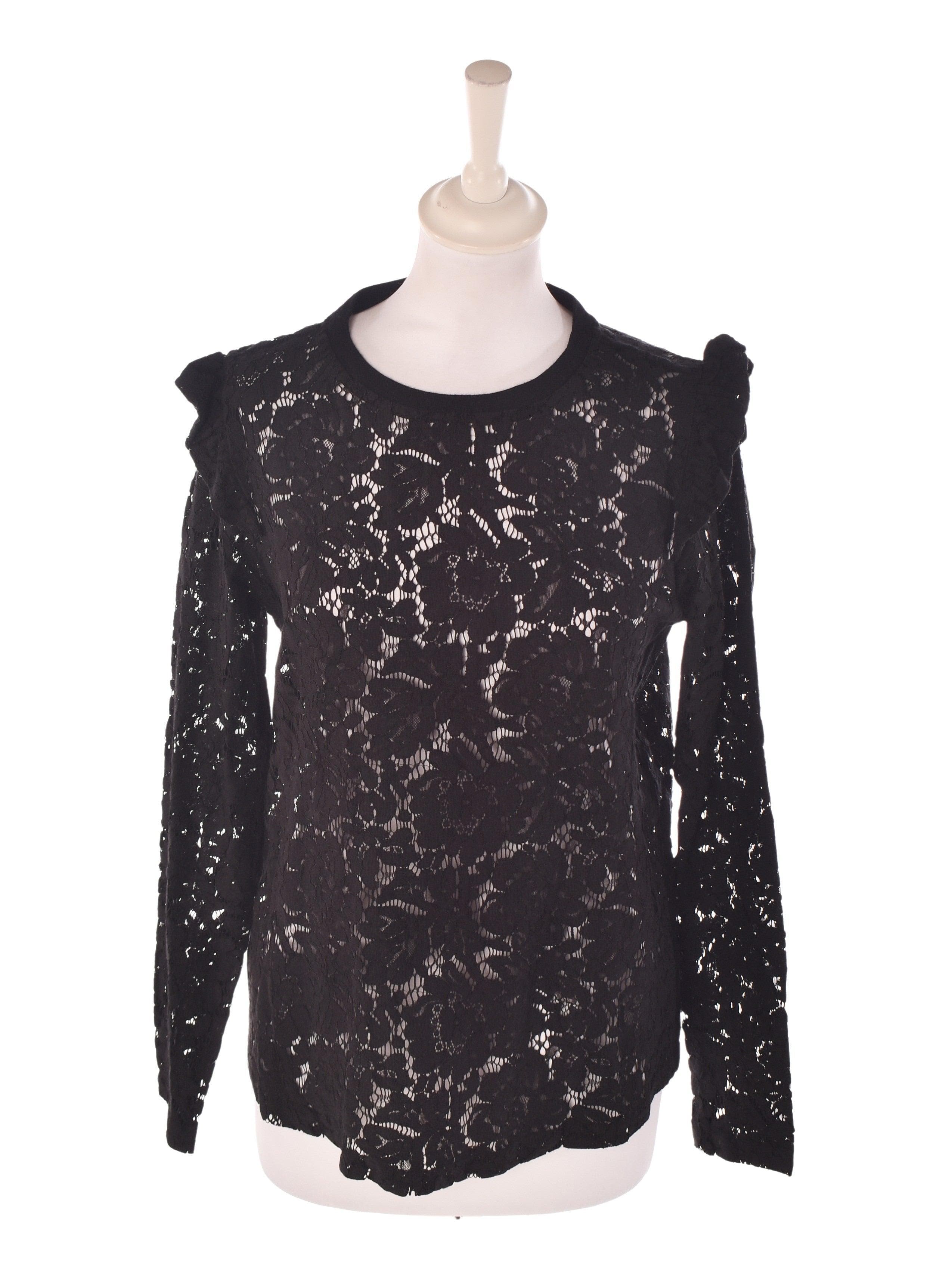 Saint Tropez Bluse - M / Sort / Kvinde - SassyLAB Secondhand