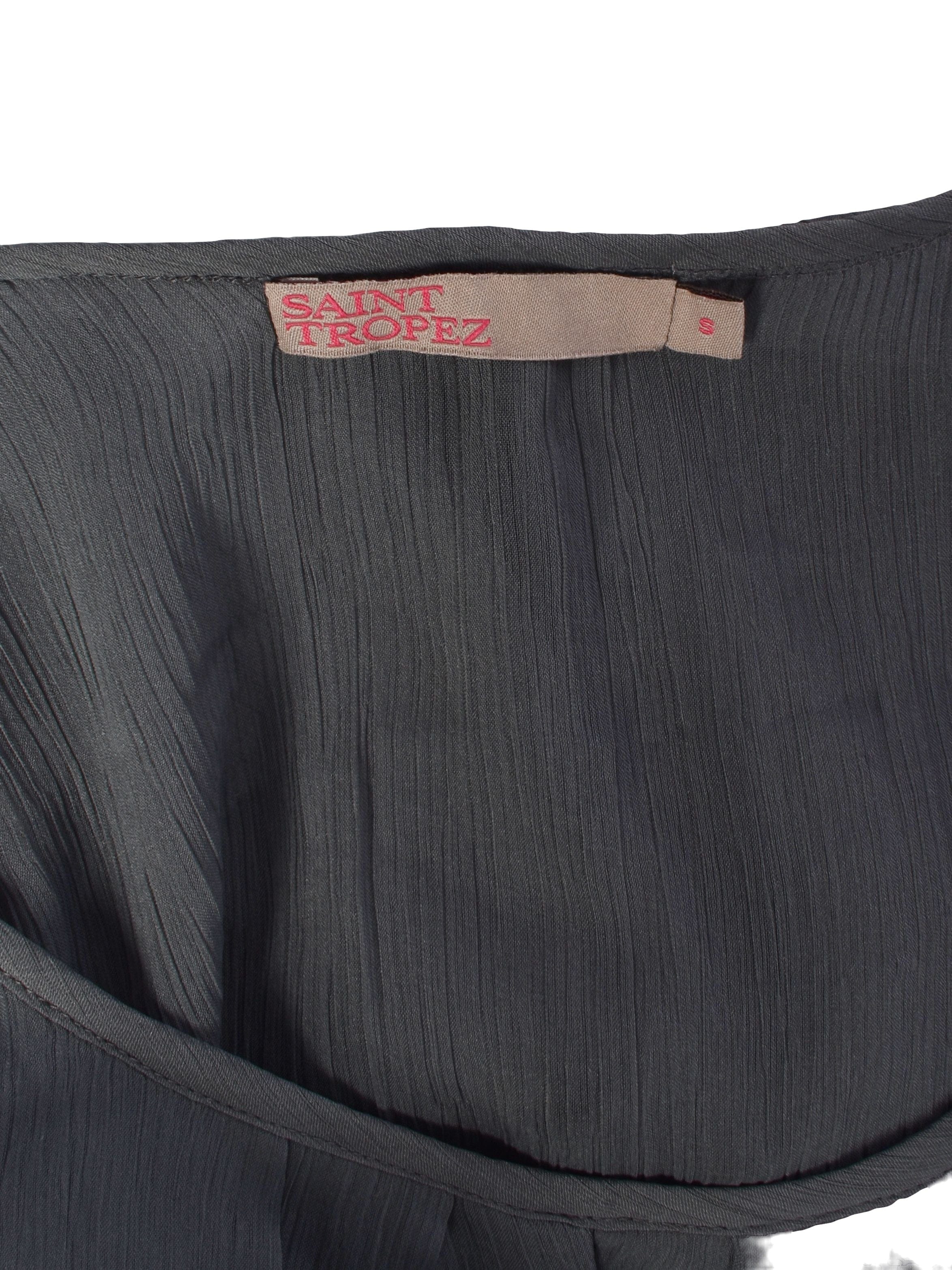 Saint Tropez Bluse - S / Grå / Kvinde - SassyLAB Secondhand