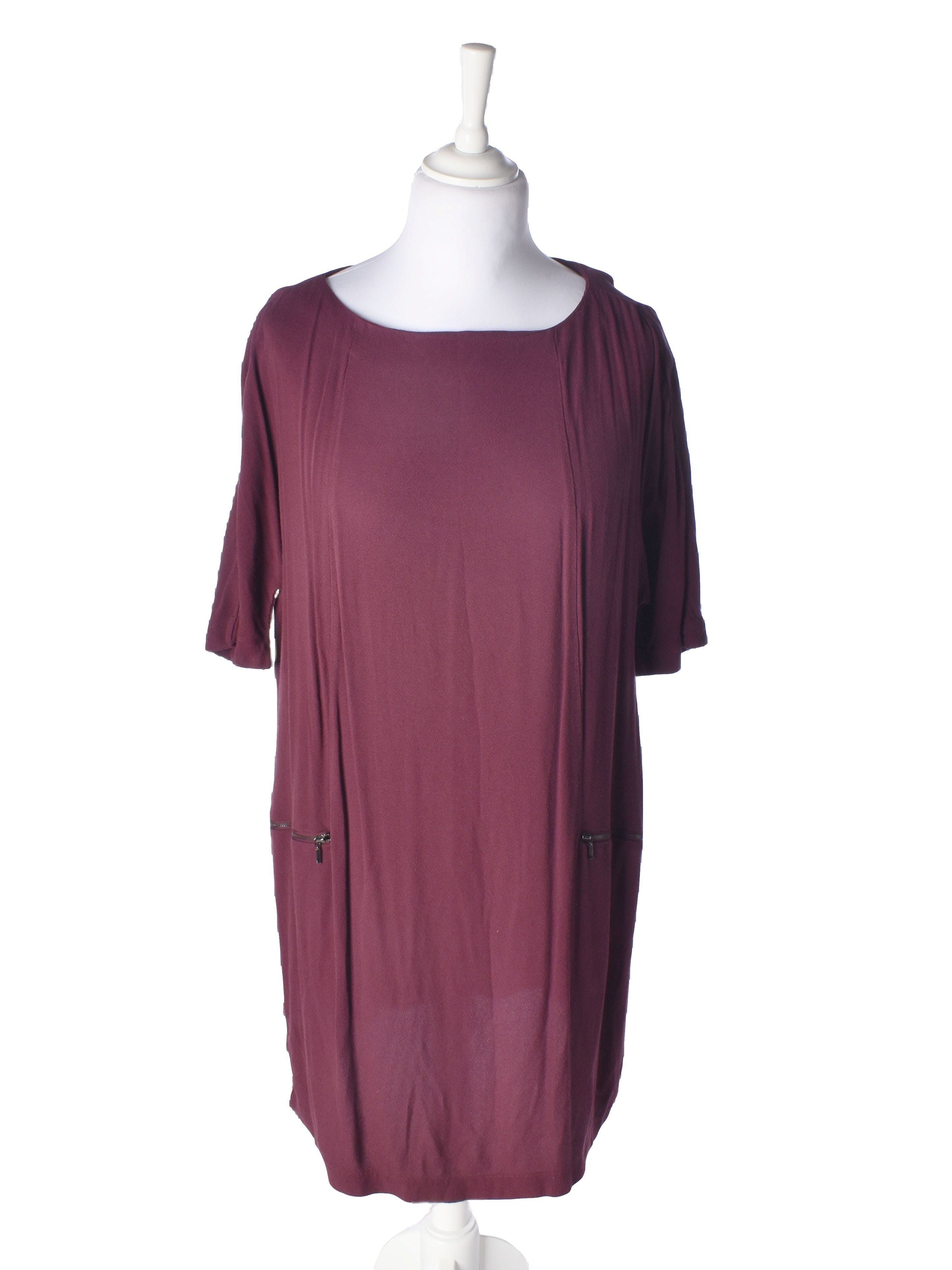 Saint tropez Kjole - XL / Bordeaux / Kvinde - SassyLAB Secondhand