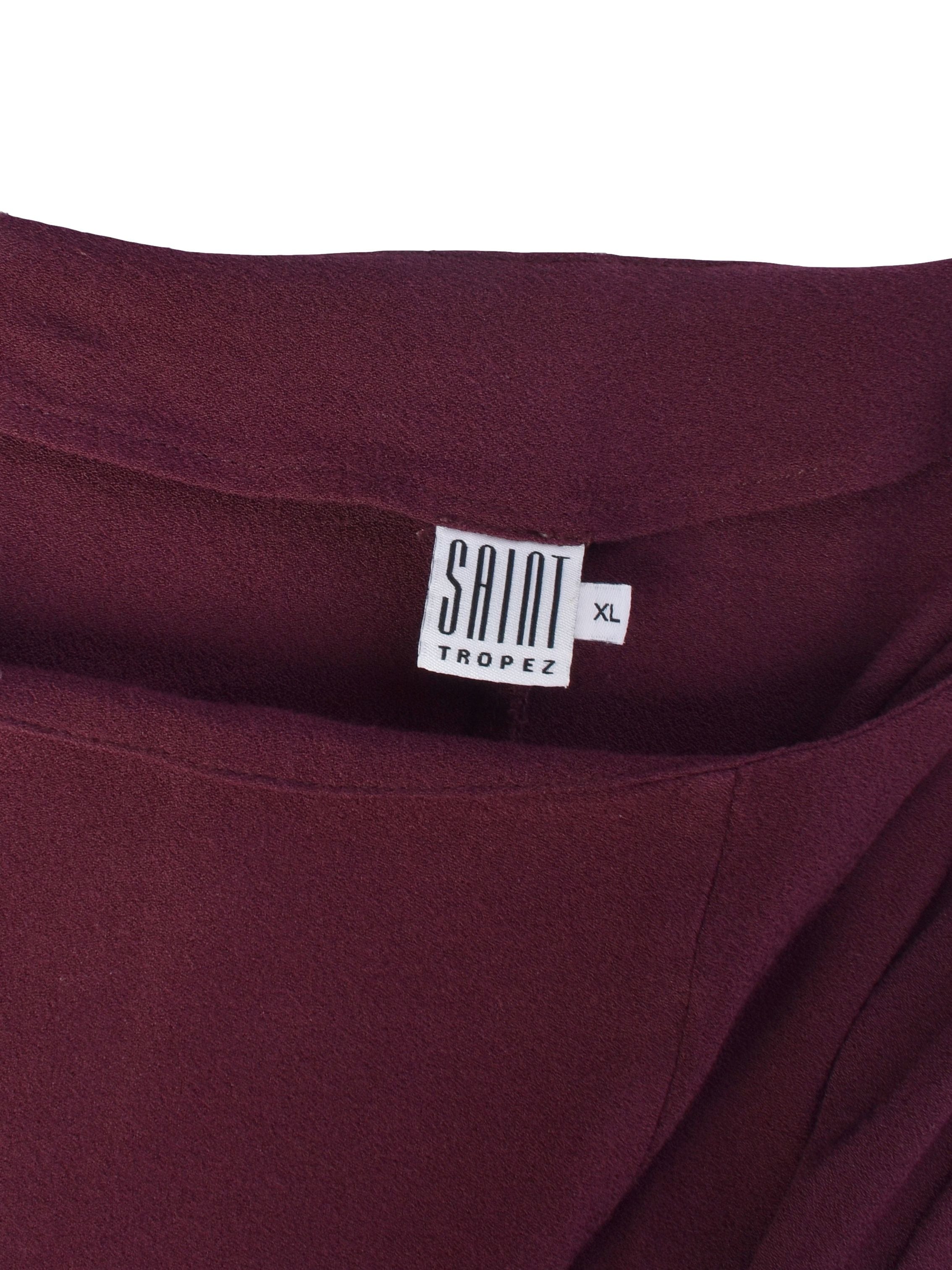 Saint tropez Kjole - XL / Bordeaux / Kvinde - SassyLAB Secondhand