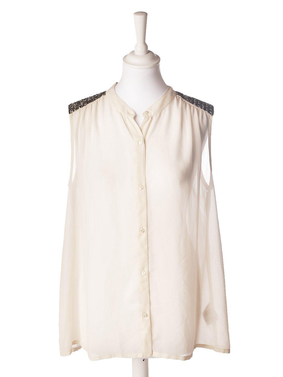 Saint Tropez Skjorte - S / Hvid / Kvinde - SassyLAB Secondhand
