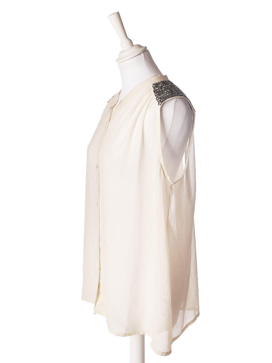 Saint Tropez Skjorte - S / Hvid / Kvinde - SassyLAB Secondhand