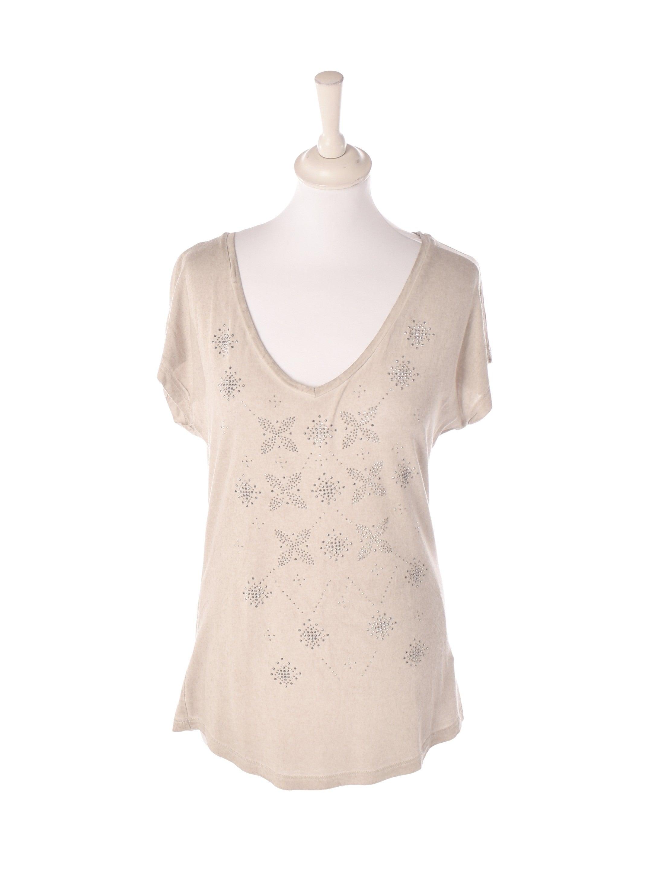 Saint Tropez T-Shirt - M / Grå / Kvinde - SassyLAB Secondhand