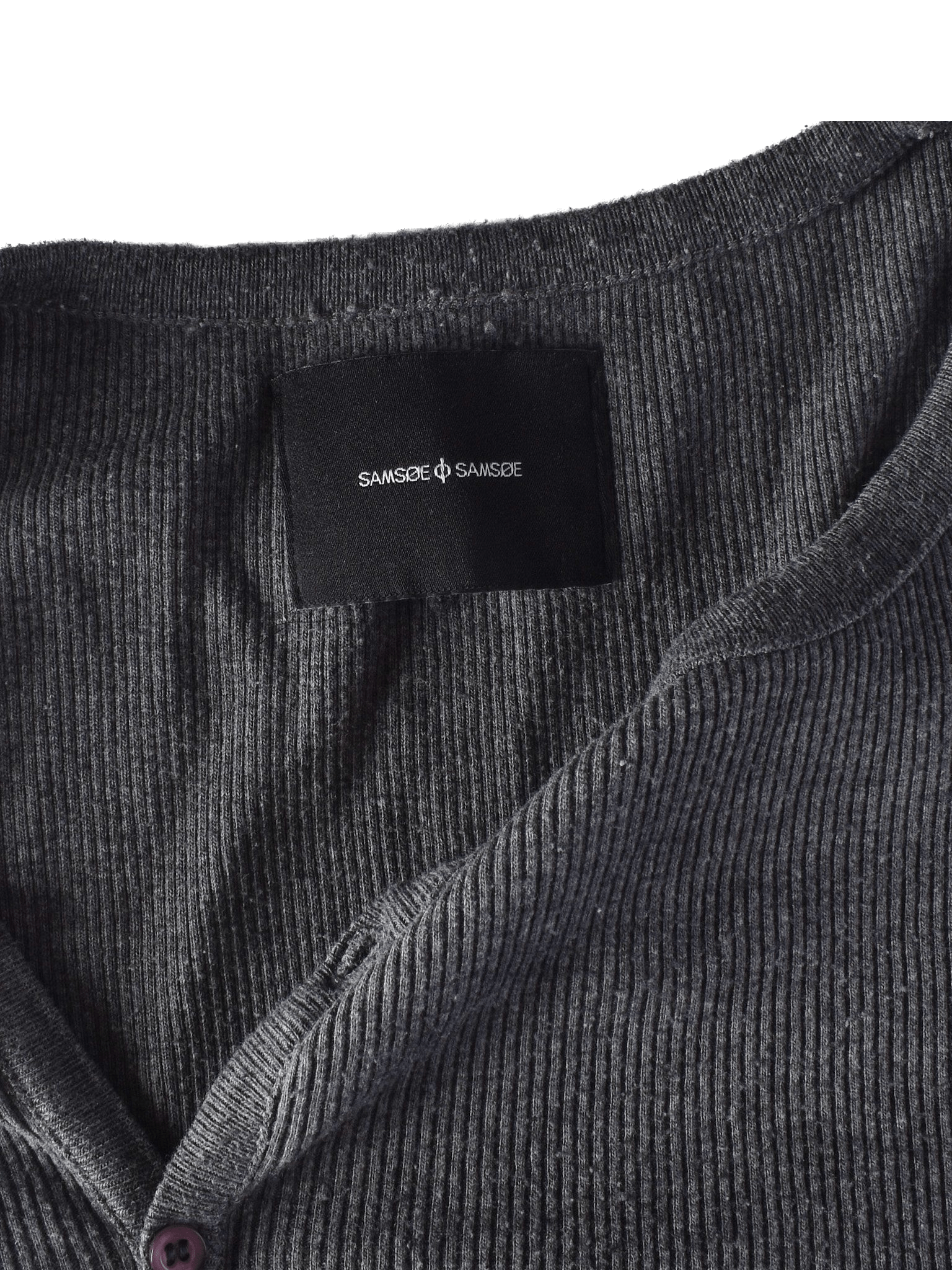 Samsøe Samsøe Bluse - M / Grå / Mand - SassyLAB Secondhand