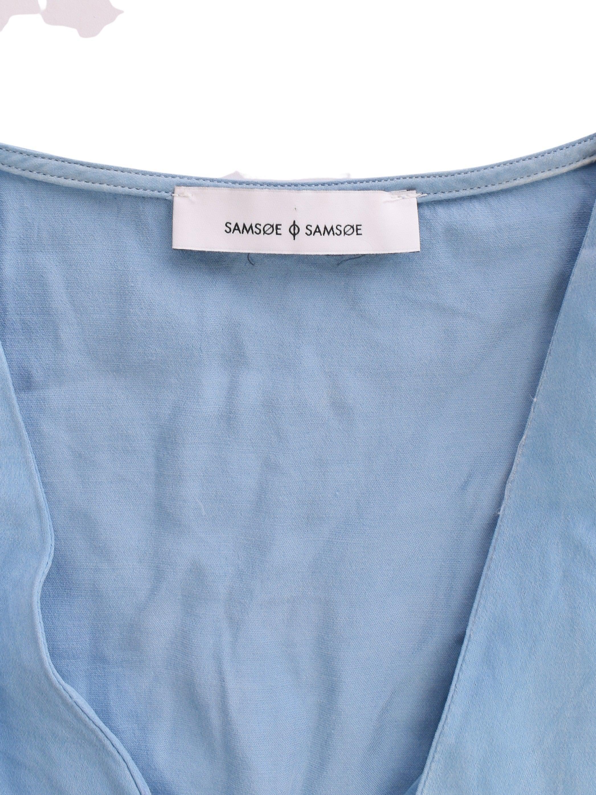 Samsøe Samsøe Bluse - S / Blå / Kvinde - SassyLAB Secondhand