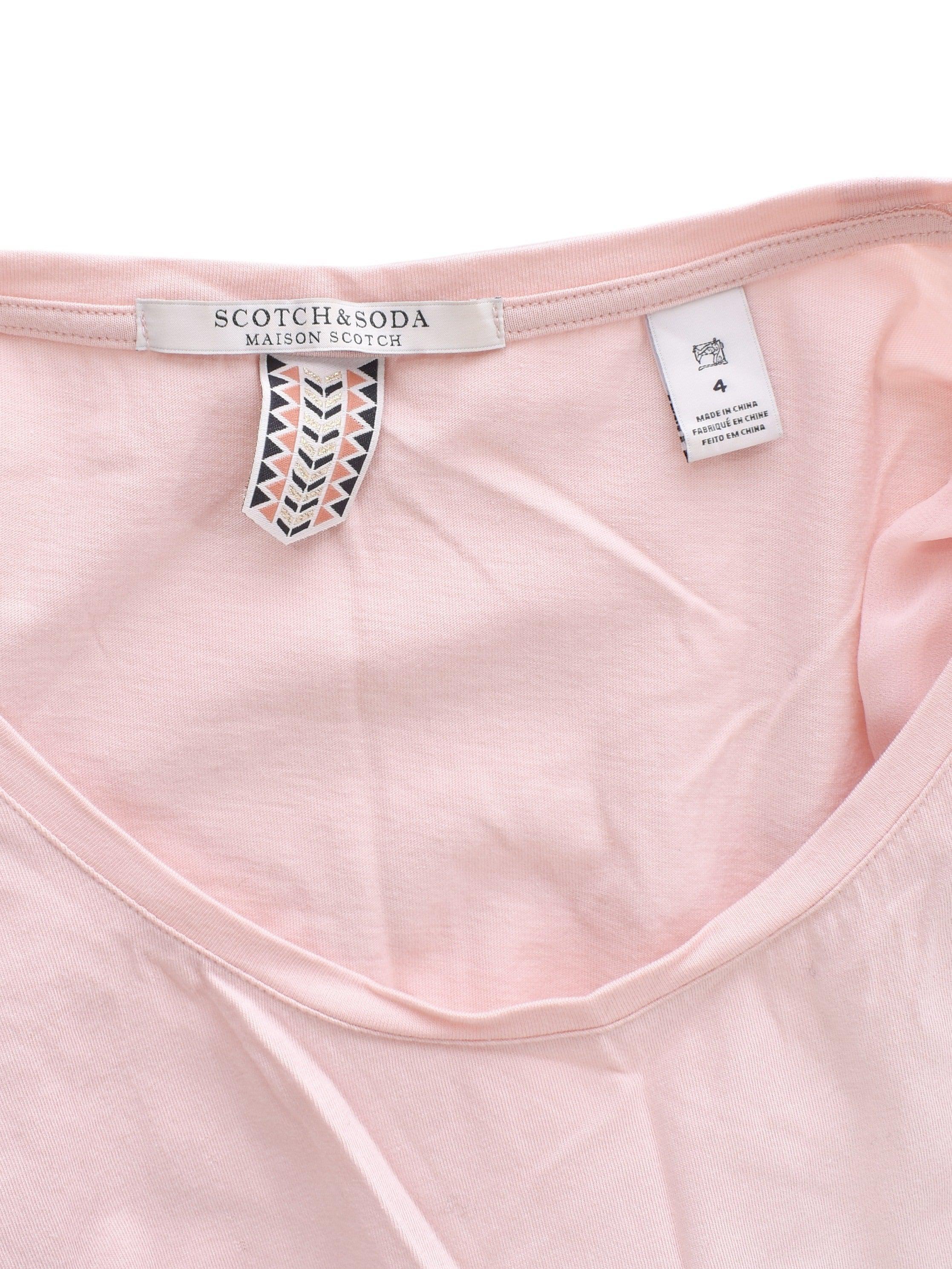 Scotch & Soda T-Shirt - M / Pink / Kvinde - SassyLAB Secondhand