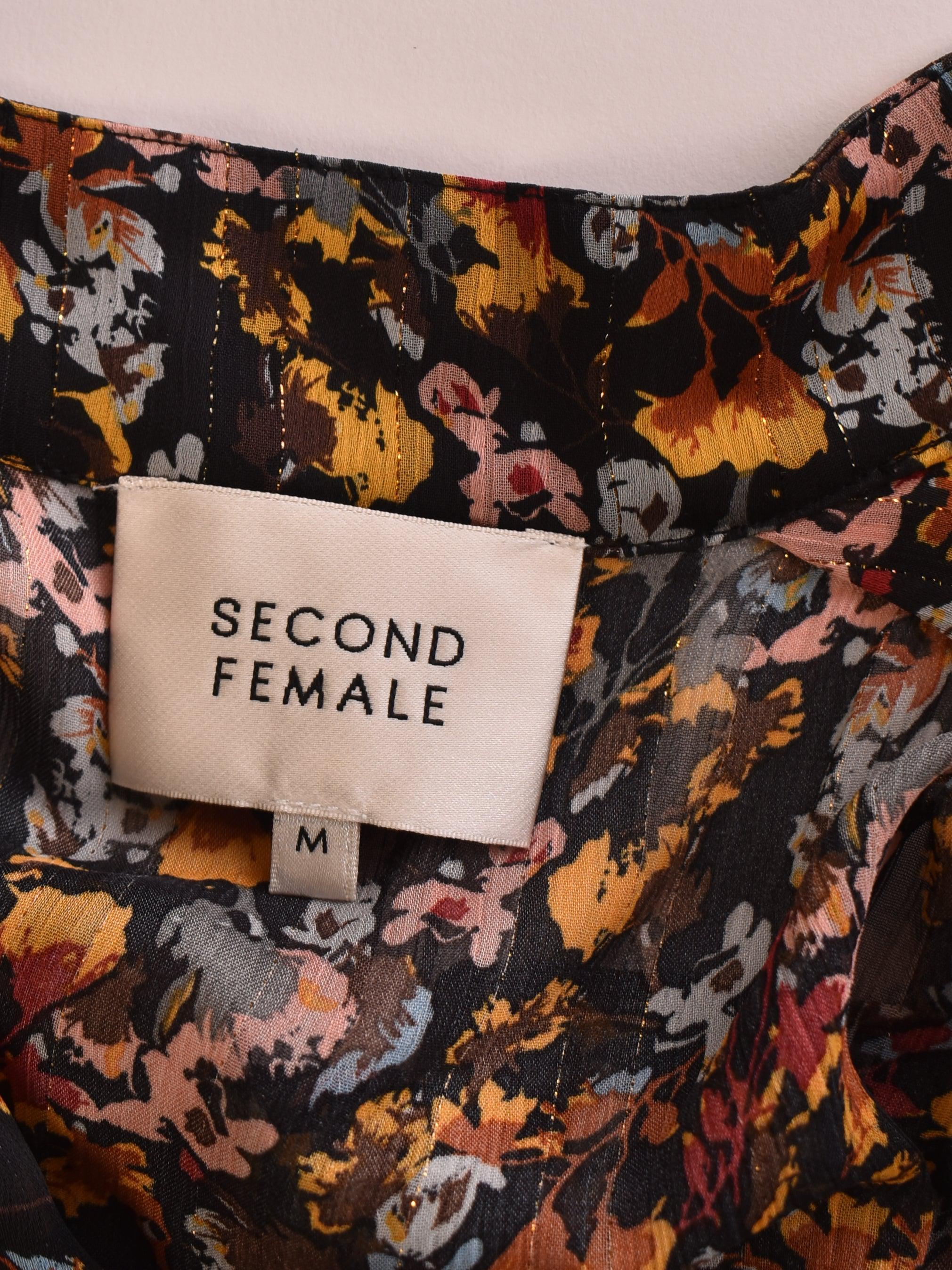 Second Female Bluse - M / Blomstret / Kvinde - SassyLAB Secondhand