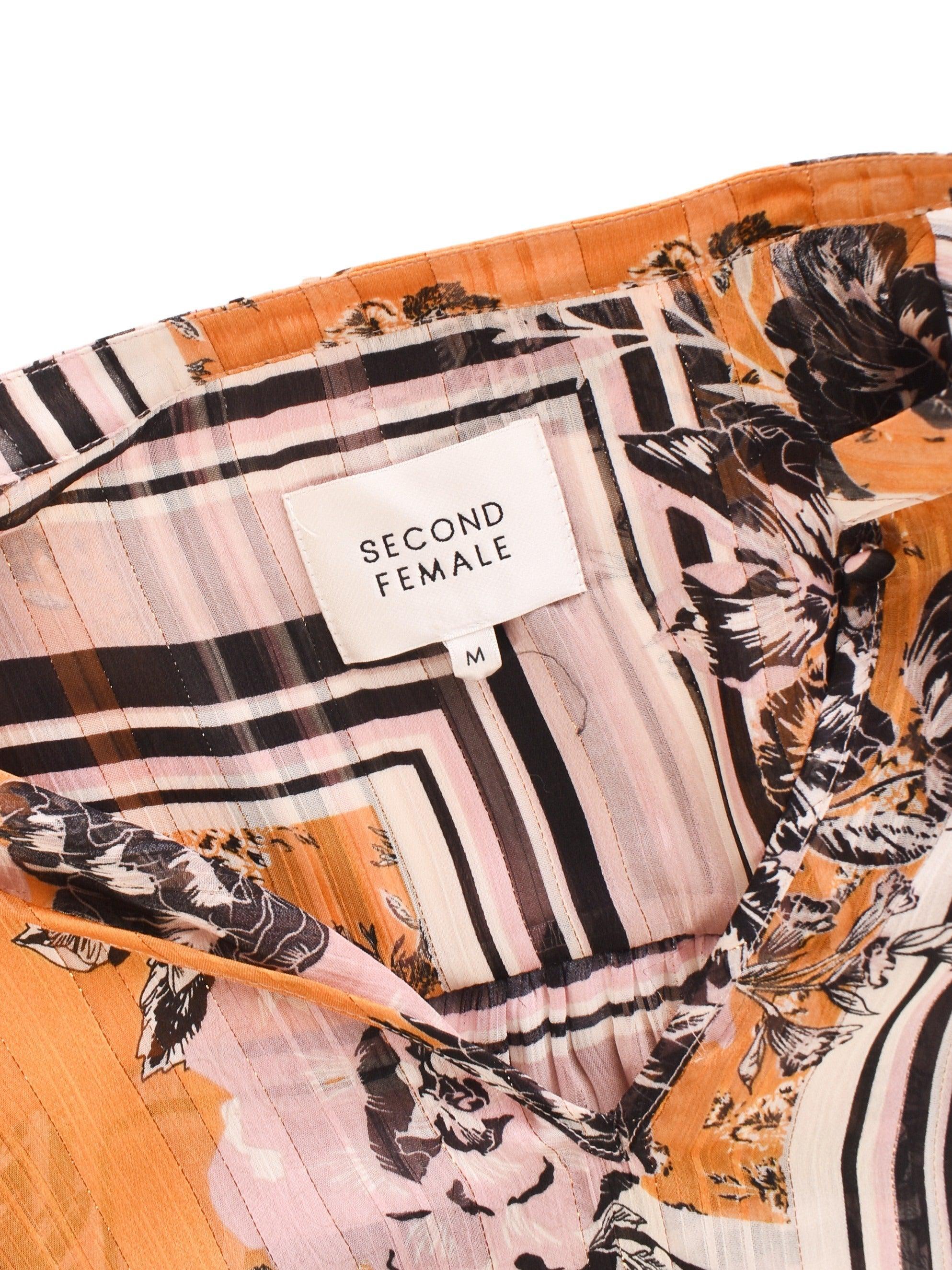 Second Female Bluse - M / Multifarvet / Kvinde - SassyLAB Secondhand