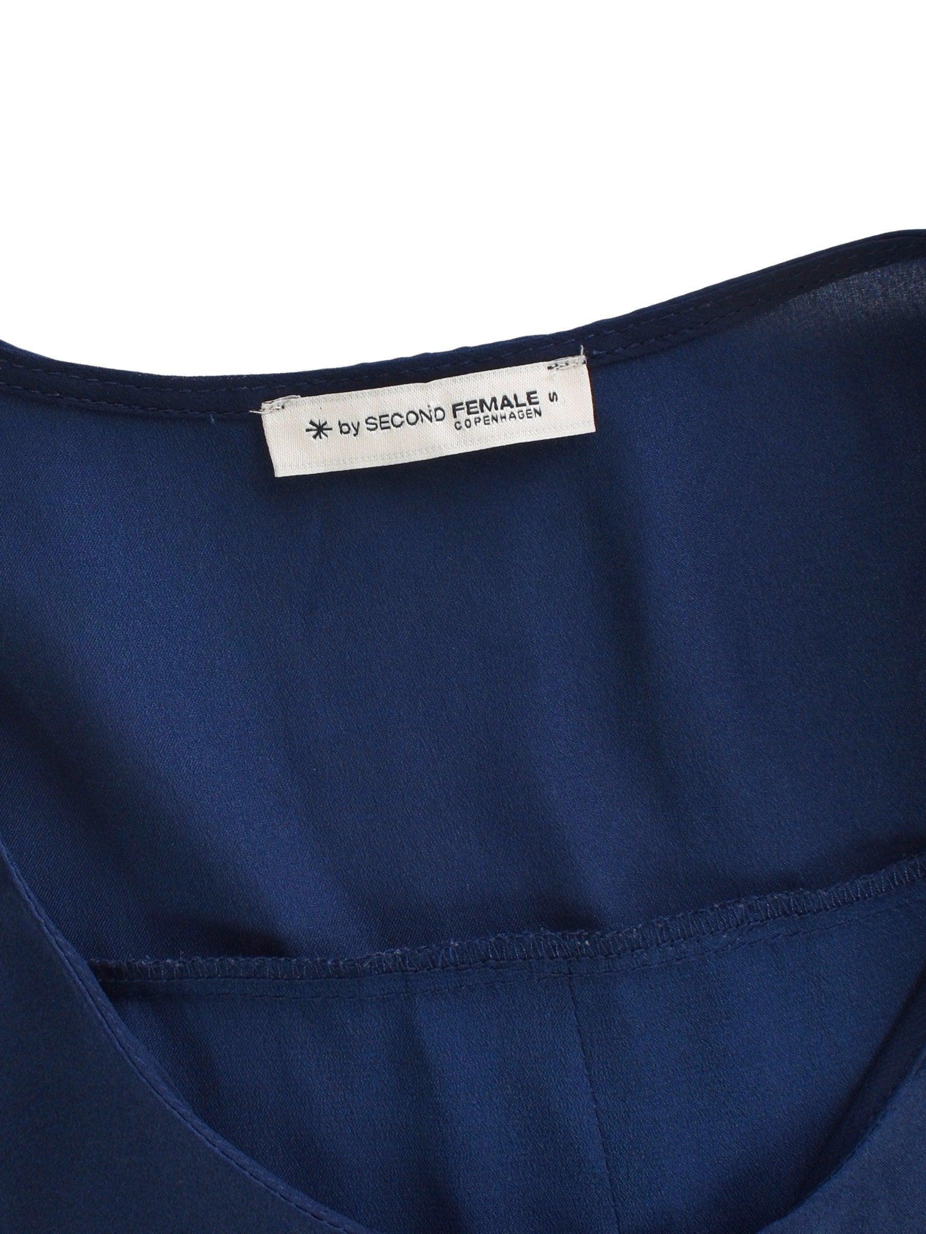 Second Female Bluse - S / Blå / Kvinde - SassyLAB Secondhand