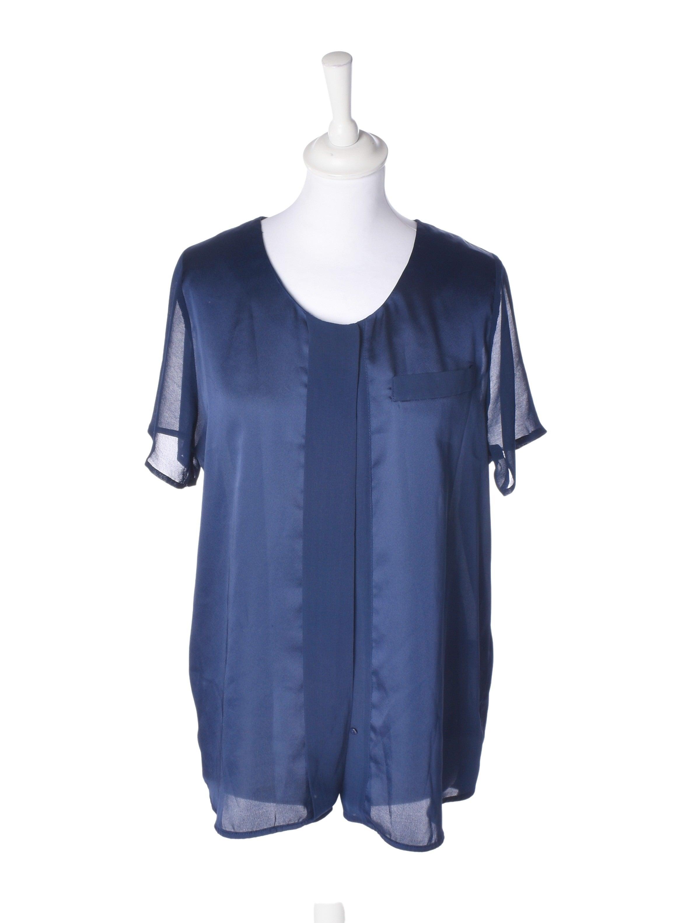 Second Female Bluse - S / Blå / Kvinde - SassyLAB Secondhand