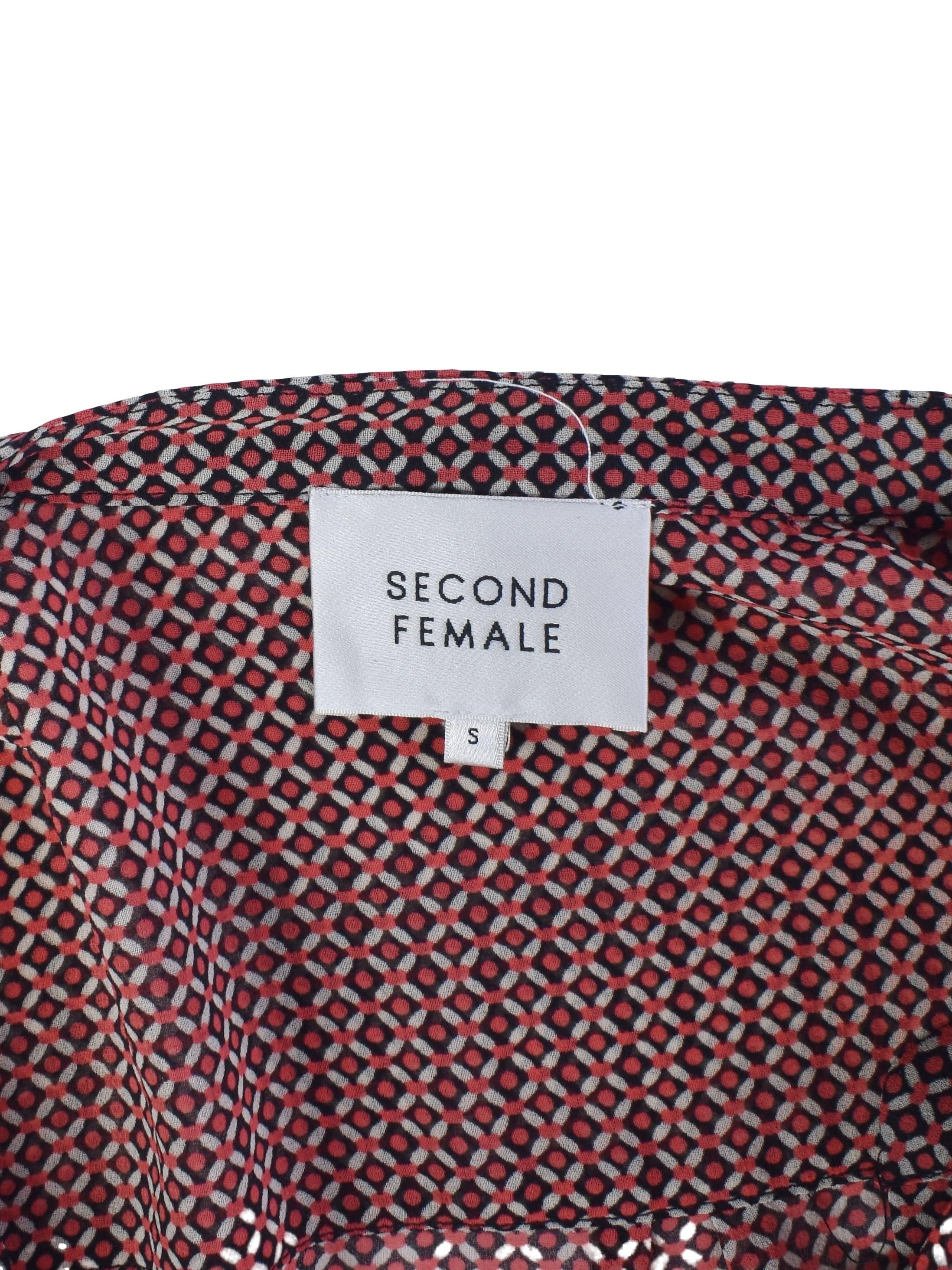 Second Female Bluse - S / Rød / Kvinde - SassyLAB Secondhand