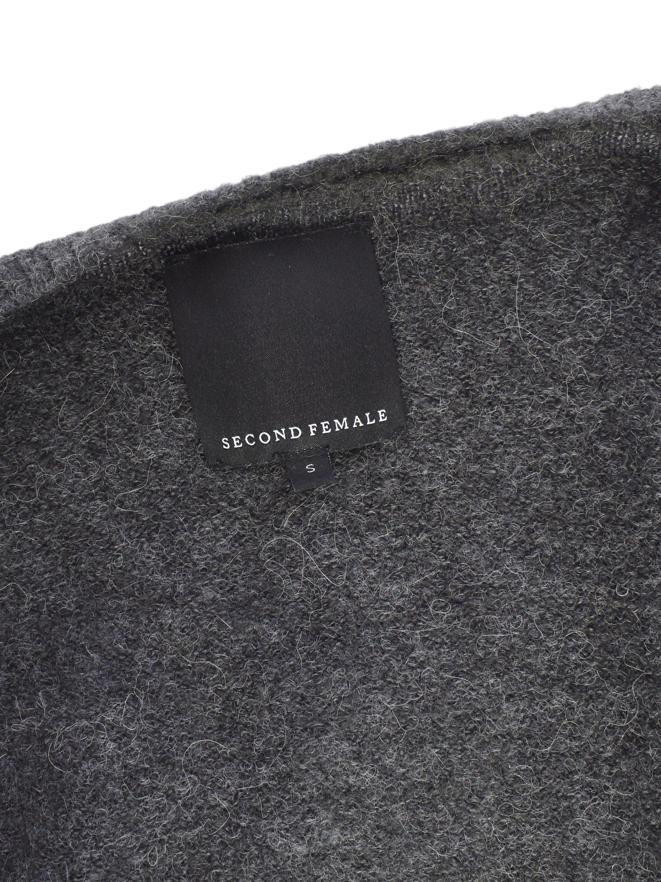 Second Female Cardigan - S / Grå / Kvinde - SassyLAB Secondhand