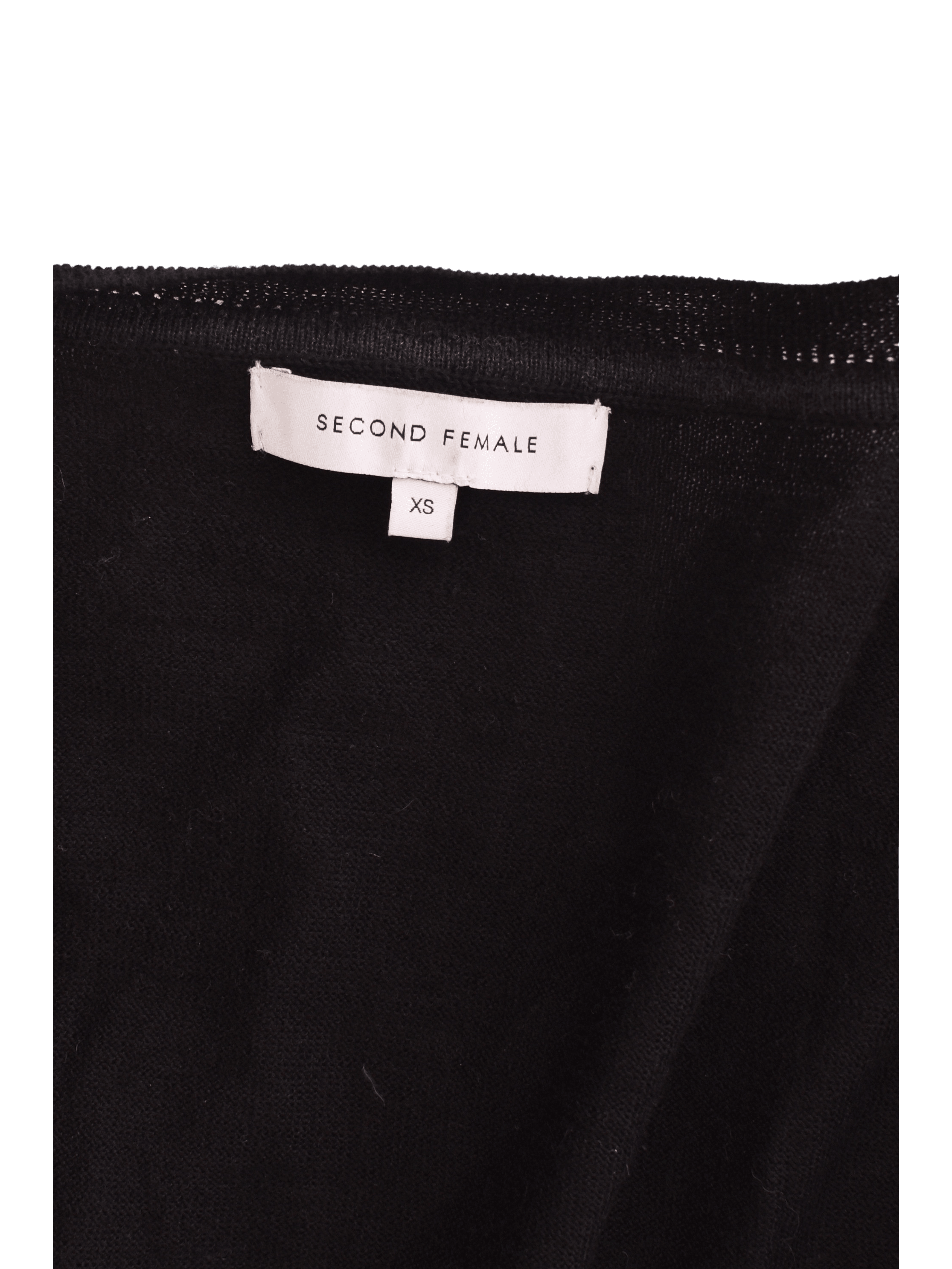 Second Female Cardigan - XS / Sort / Kvinde - SassyLAB Secondhand