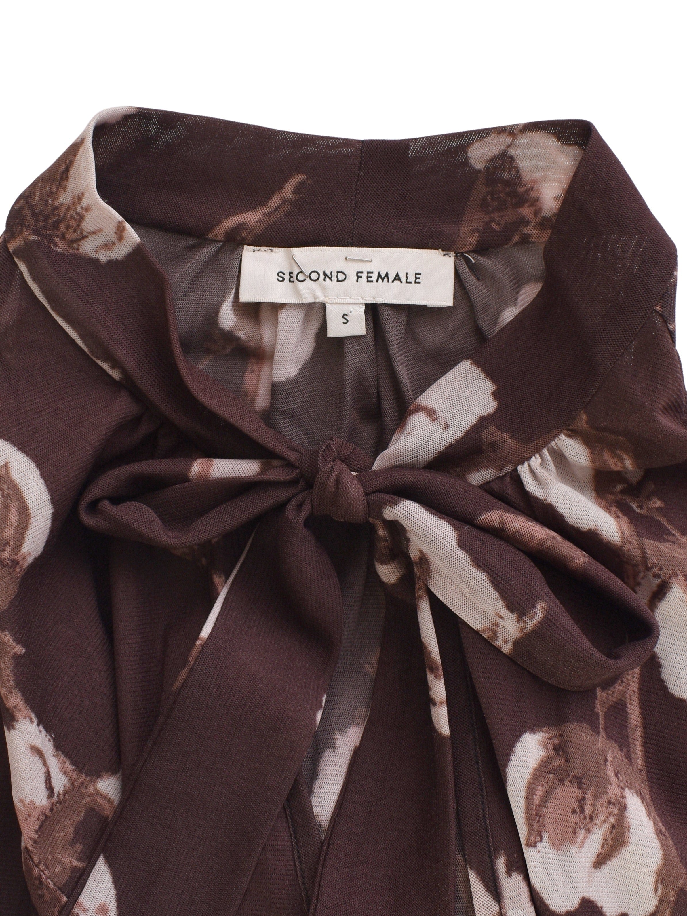 Second Female Kjole - S / Brun / Kvinde - SassyLAB Secondhand