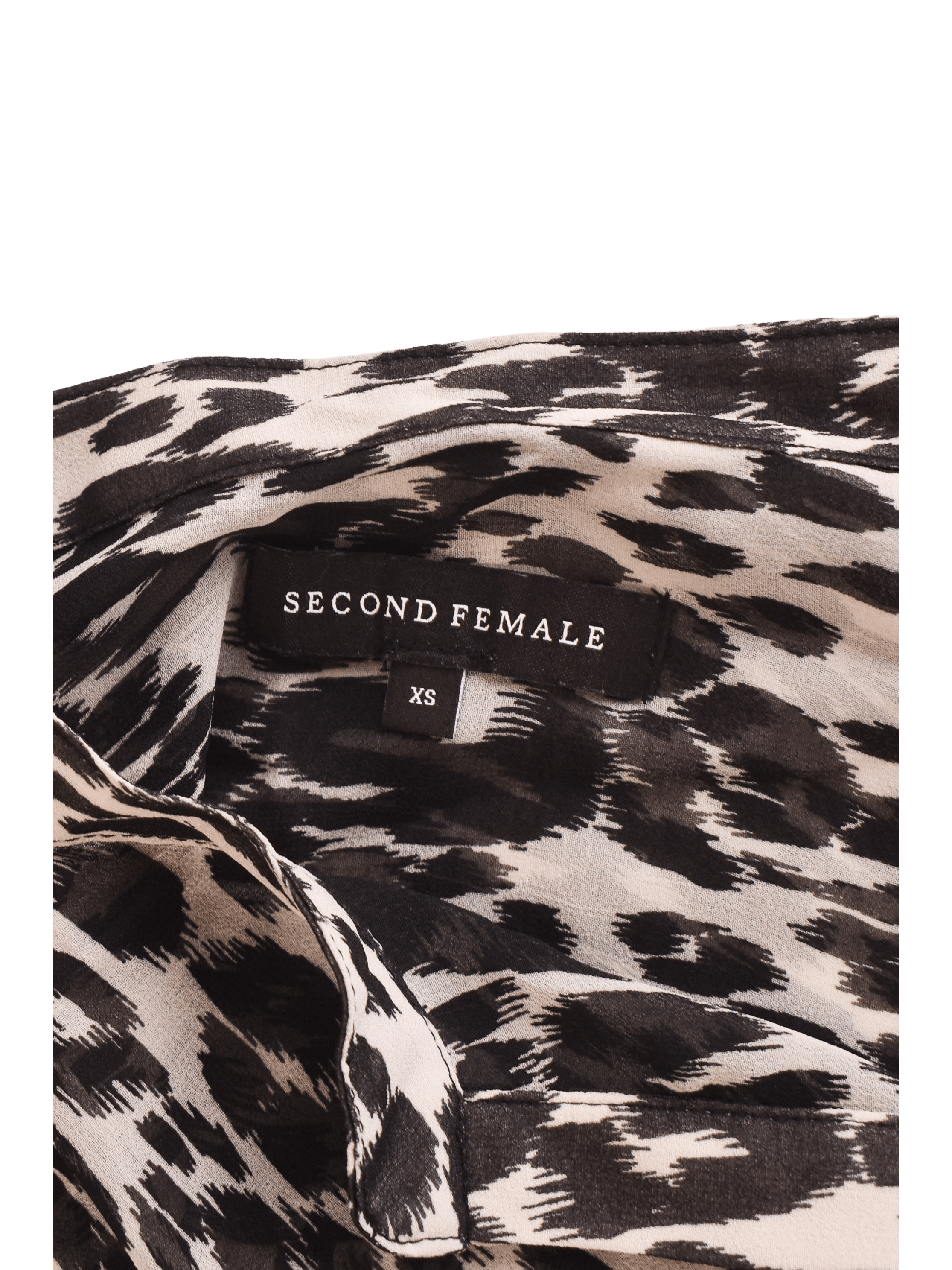 Second Female Skjorte - XS / Dyreprint / Kvinde - SassyLAB Secondhand