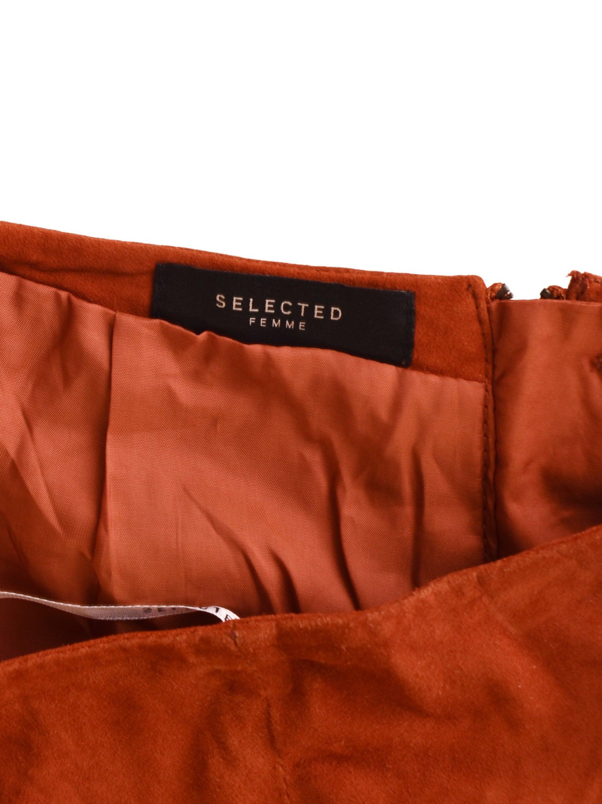 Selected Femme Nederdel - 36 / Orange / Kvinde - SassyLAB Secondhand