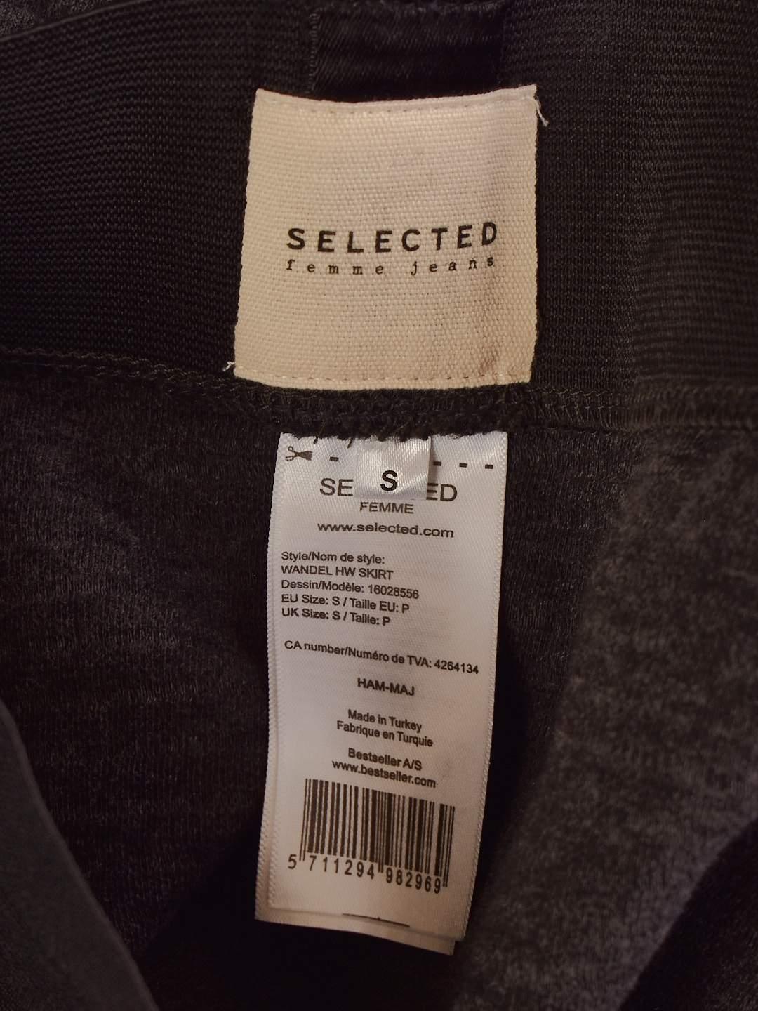 Selected Femme Nederdel - S / Grå / Kvinde - SassyLAB Secondhand