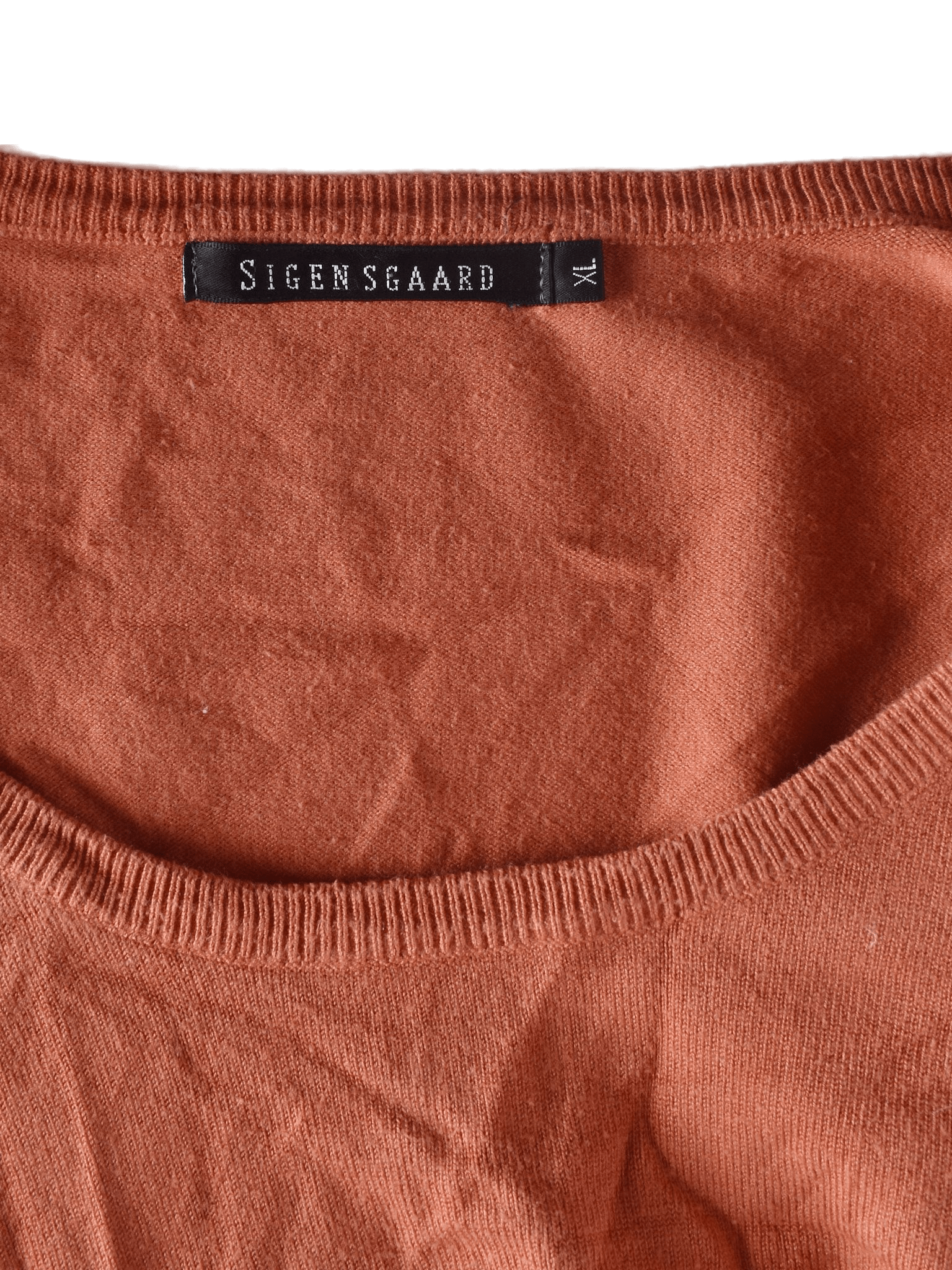 Sigensgaard Strik - XL / Orange / Kvinde - SassyLAB Secondhand
