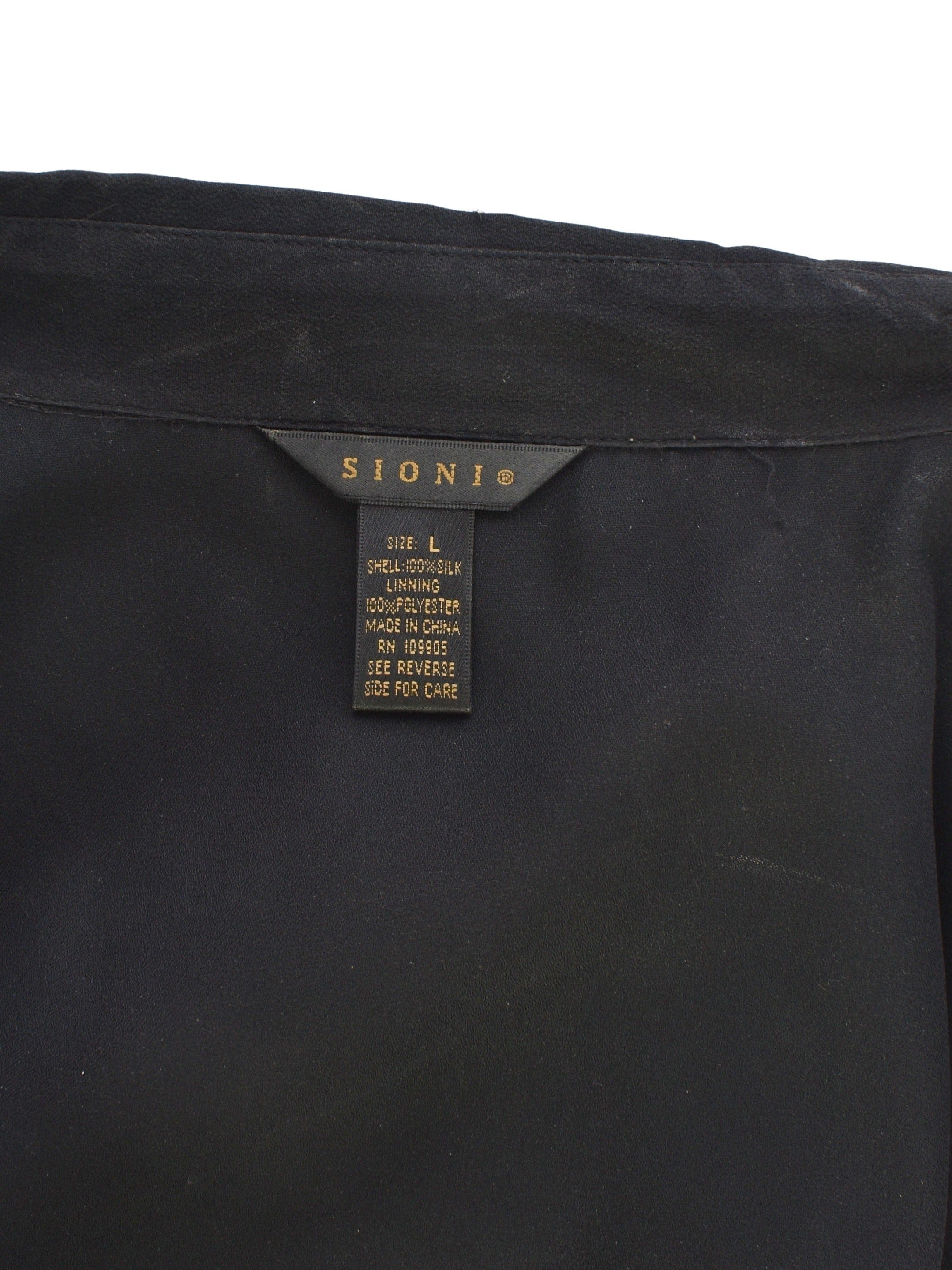 Sioni Skjorte - L / Sort / Kvinde - SassyLAB Secondhand