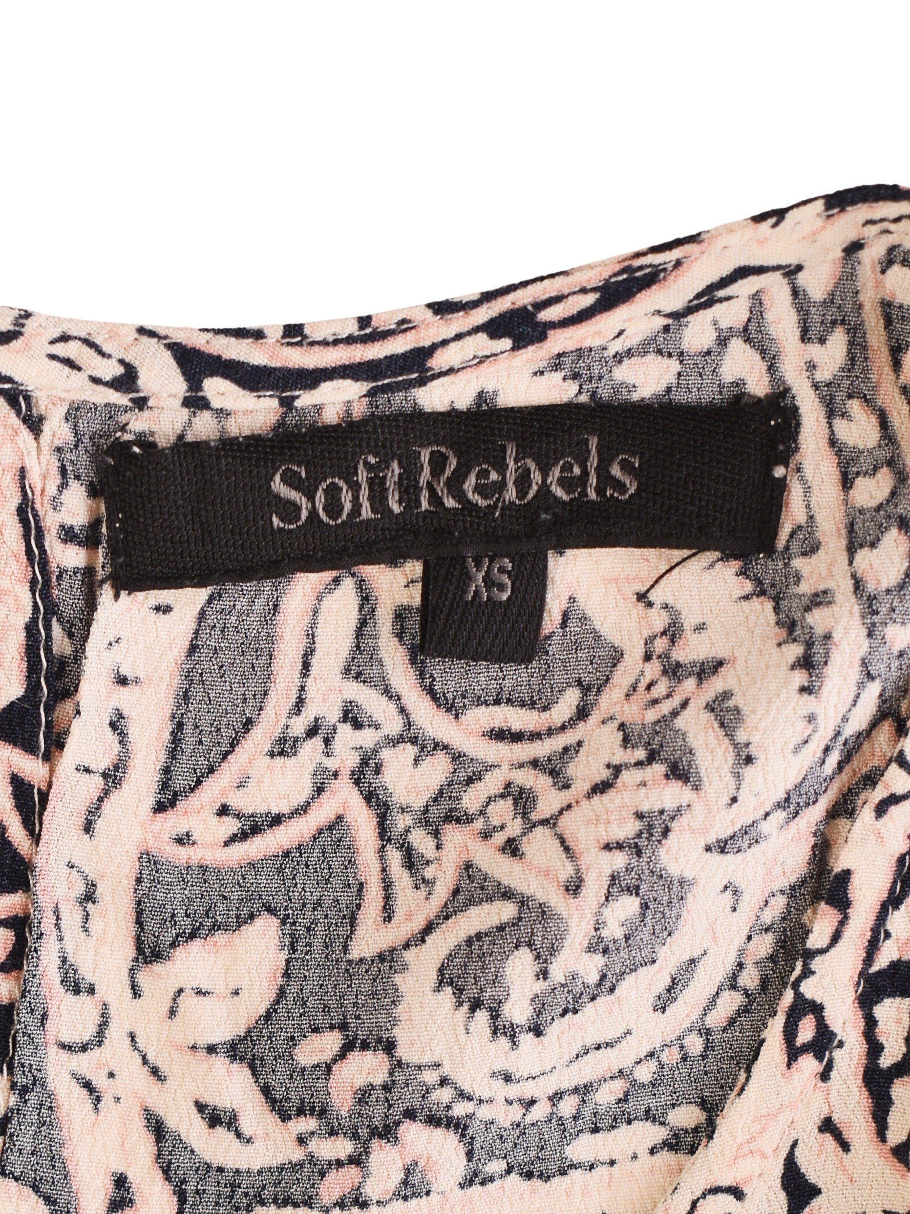 Soft Rebels Bluse - XS / Blå / Kvinde - SassyLAB Secondhand