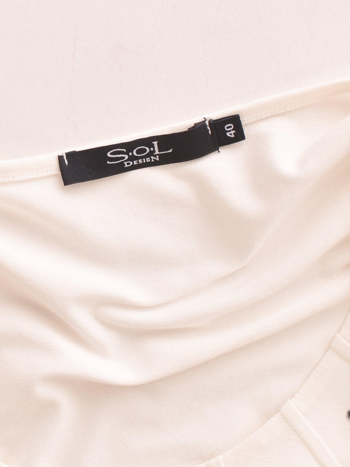 Sol Design Bluse - 40 / Hvid / Kvinde - SassyLAB Secondhand