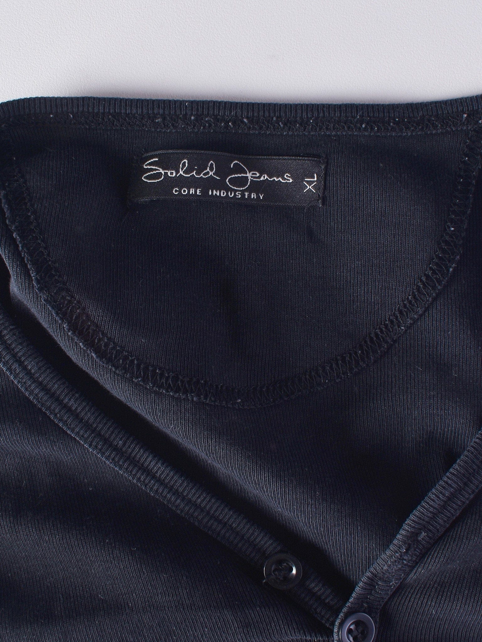 Solid Jeans Bluse - XL / Sort / Mand - SassyLAB Secondhand