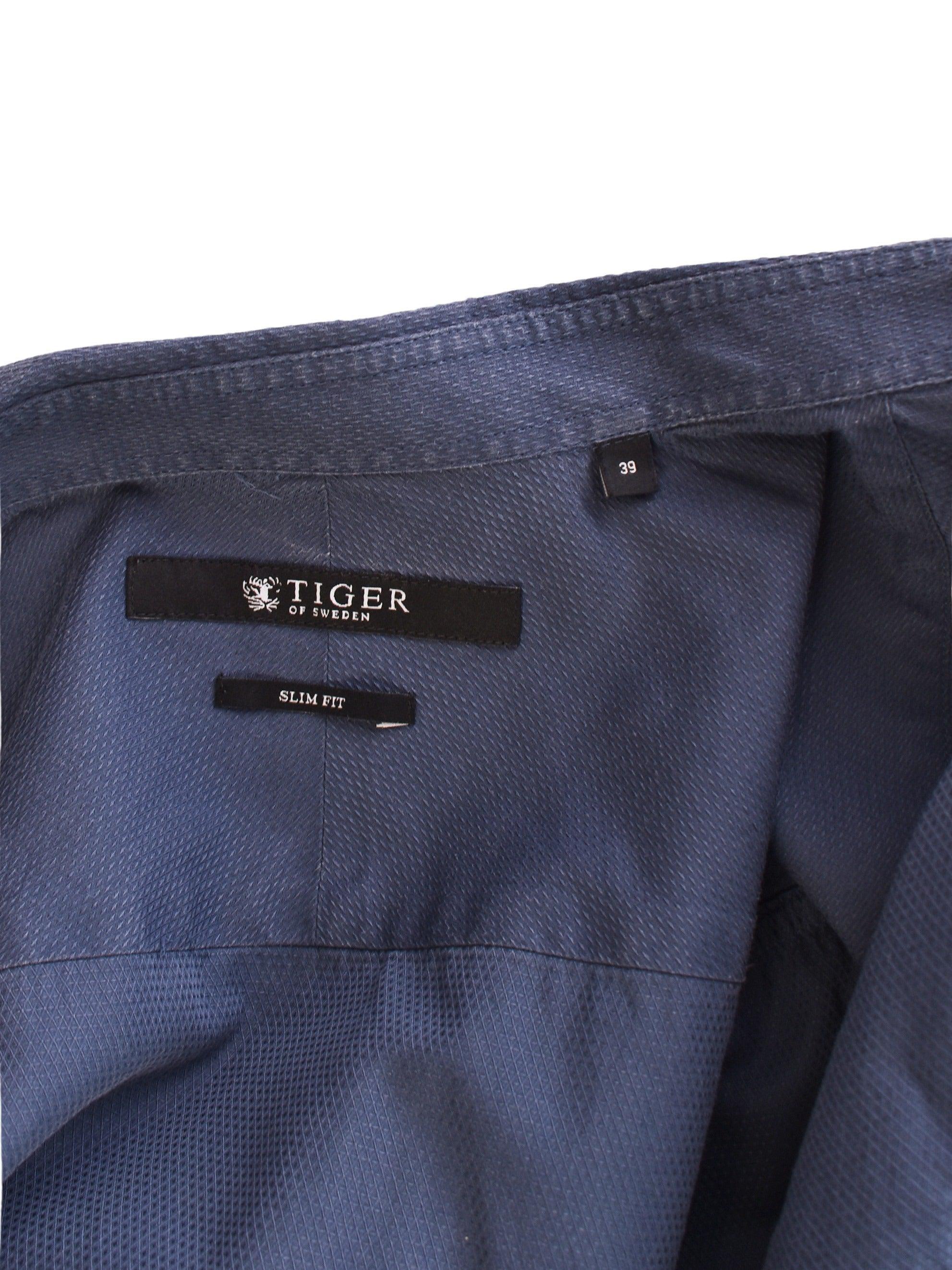 Tiger Of Sweden Skjorte - 39 / Blå / Mand - SassyLAB Secondhand