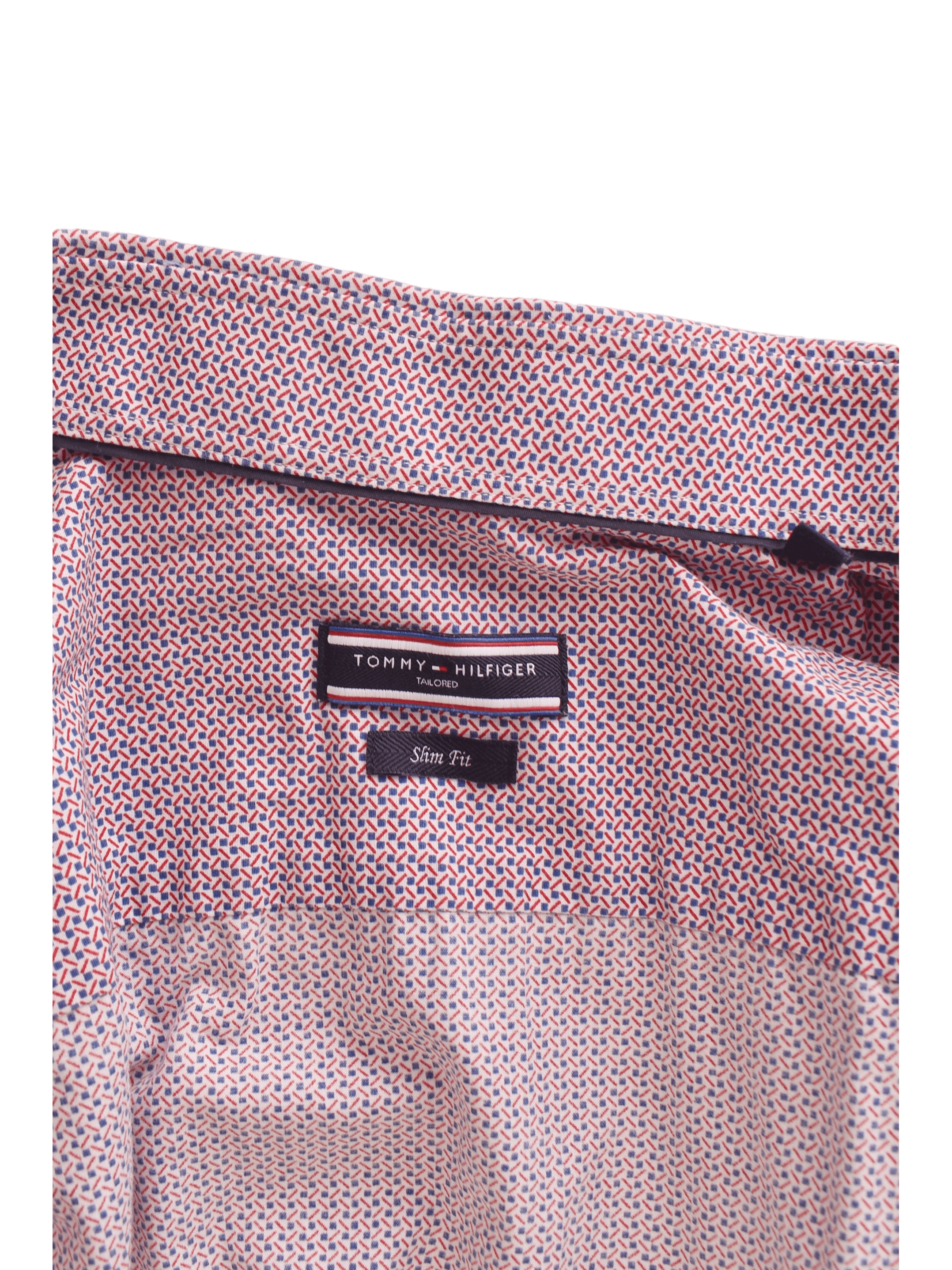 Tommy Hilfiger Skjorte - 38 / Rød / Mand - SassyLAB Secondhand