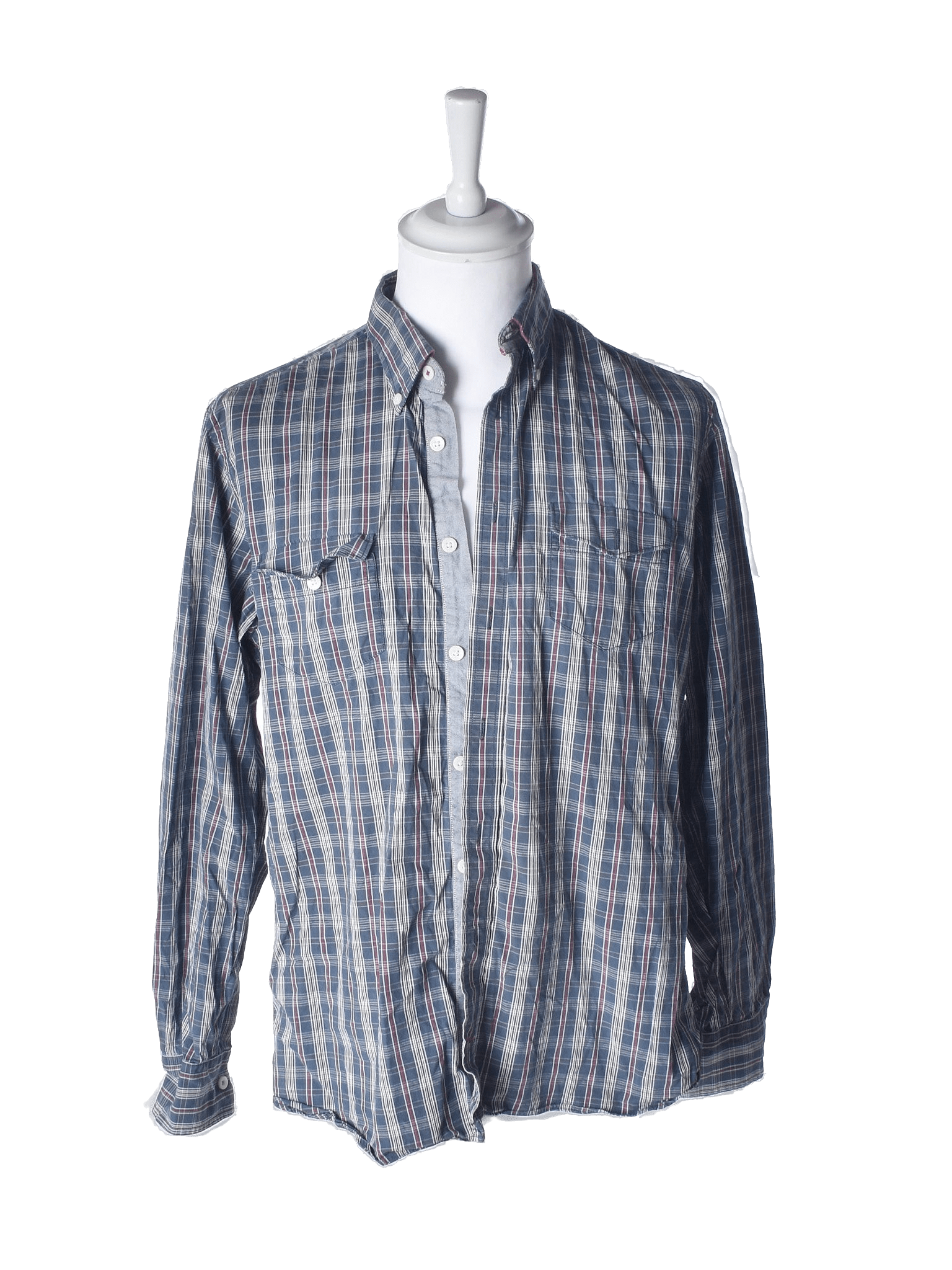 Tommy Hilfiger Skjorte - M / Grå / Mand - SassyLAB Secondhand