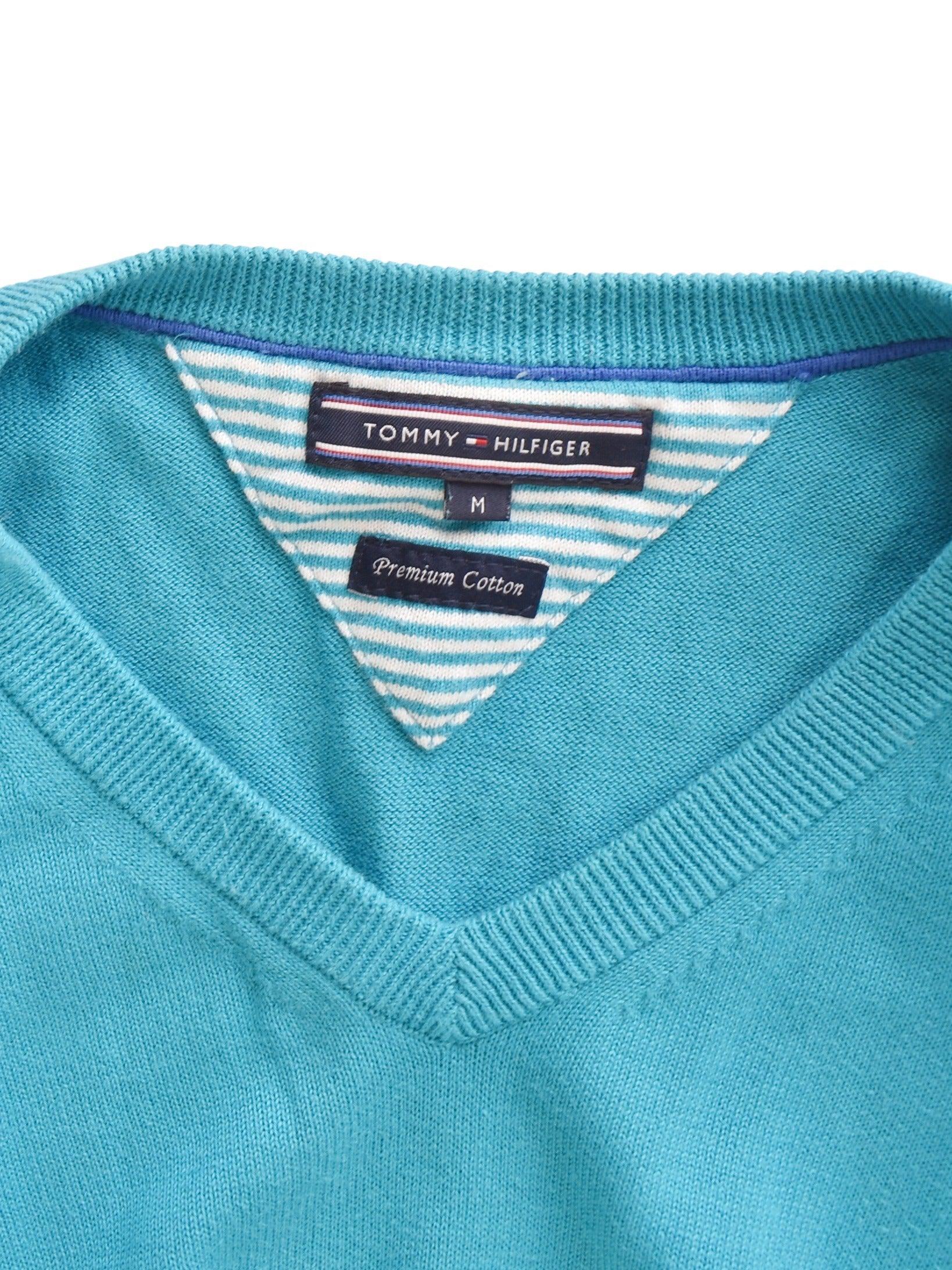 Tommy Hilfiger Striktrøje - M / Blå / Mand - SassyLAB Secondhand