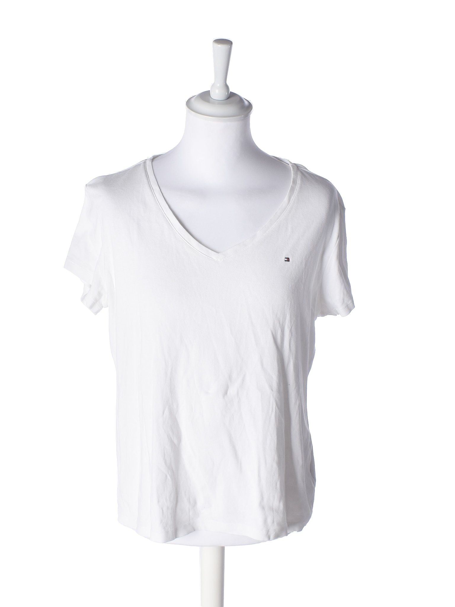 Tommy Hilfiger T-Shirt - XXL / Hvid / Mand - SassyLAB Secondhand