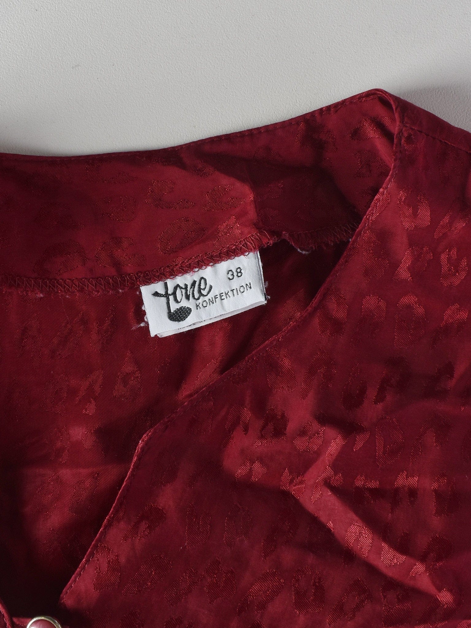 Tone konfektion Bluse - 38 / Rød / Kvinde - SassyLAB Secondhand
