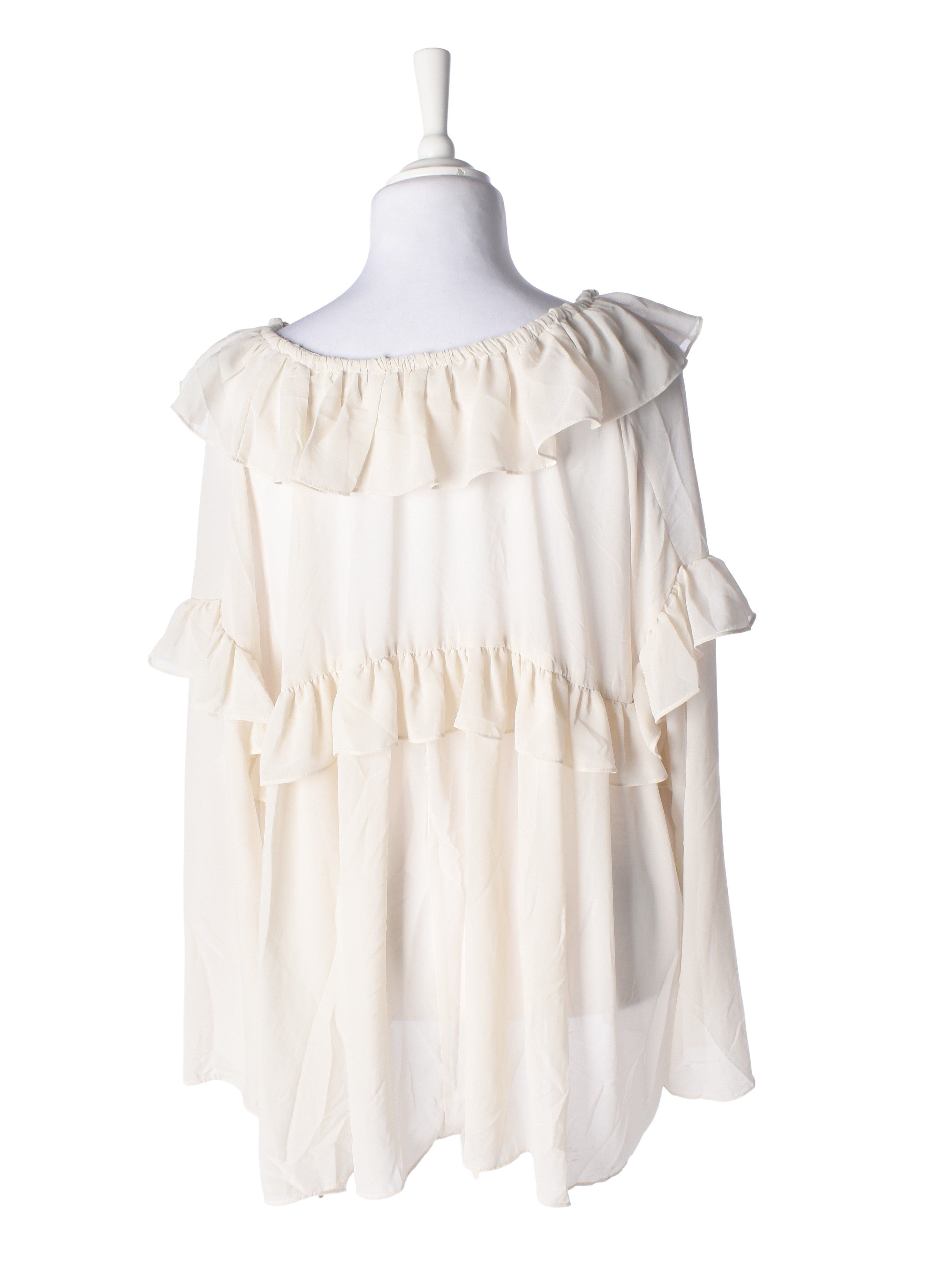 Ukendt Brand Bluse - XXXL / Hvid / Kvinde - SassyLAB Secondhand