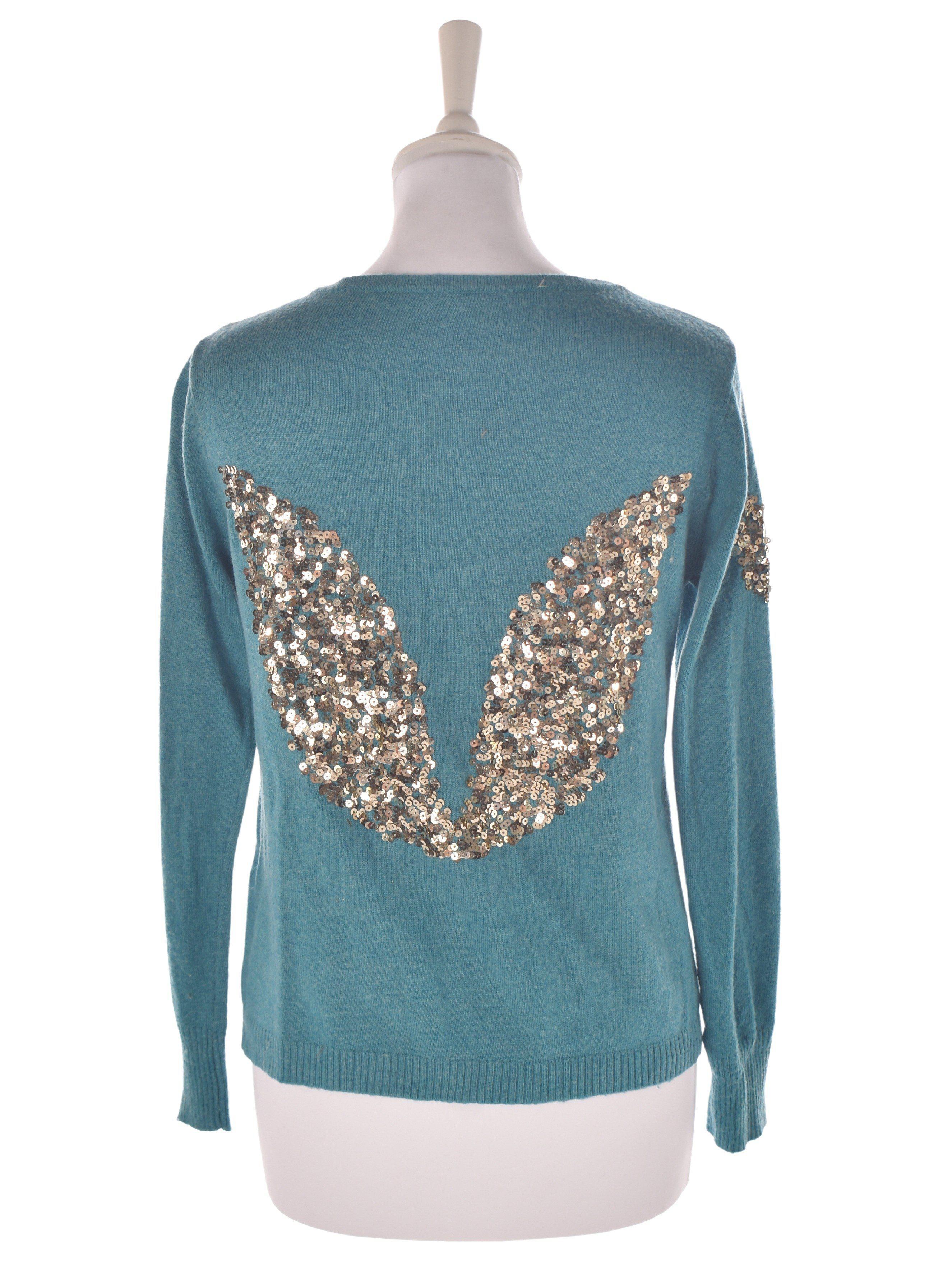 Ukendt Brand Cardigan - S / Turkis / Kvinde - SassyLAB Secondhand