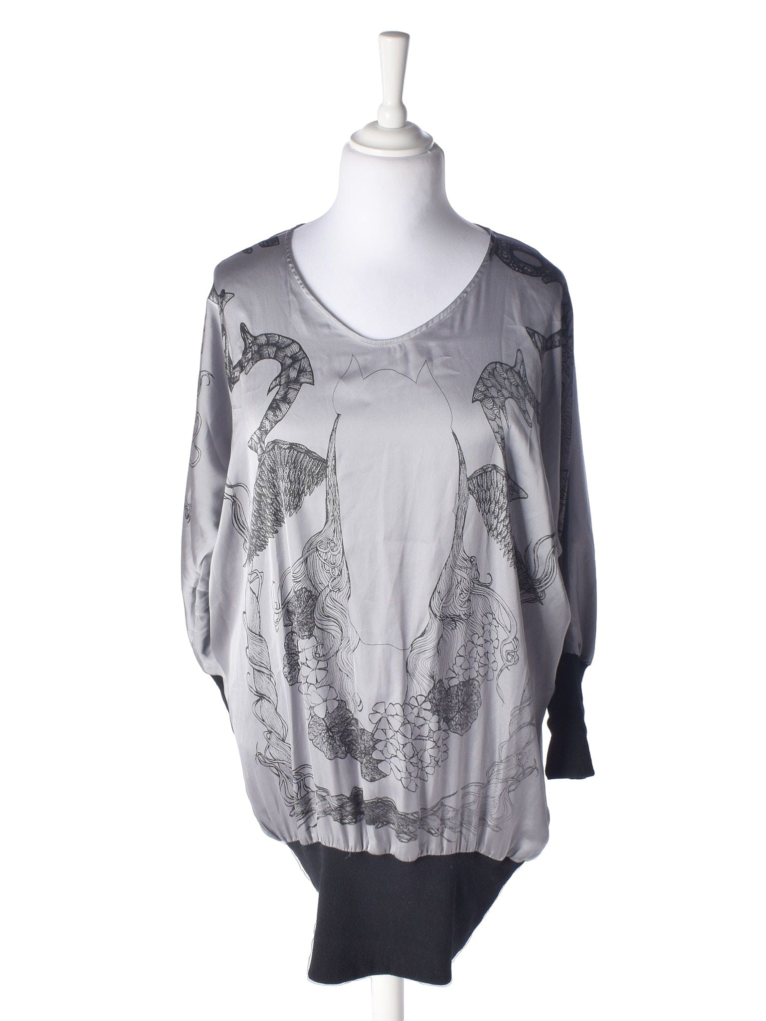 Uldahl Tunika - 40 / Grå / Kvinde - SassyLAB Secondhand