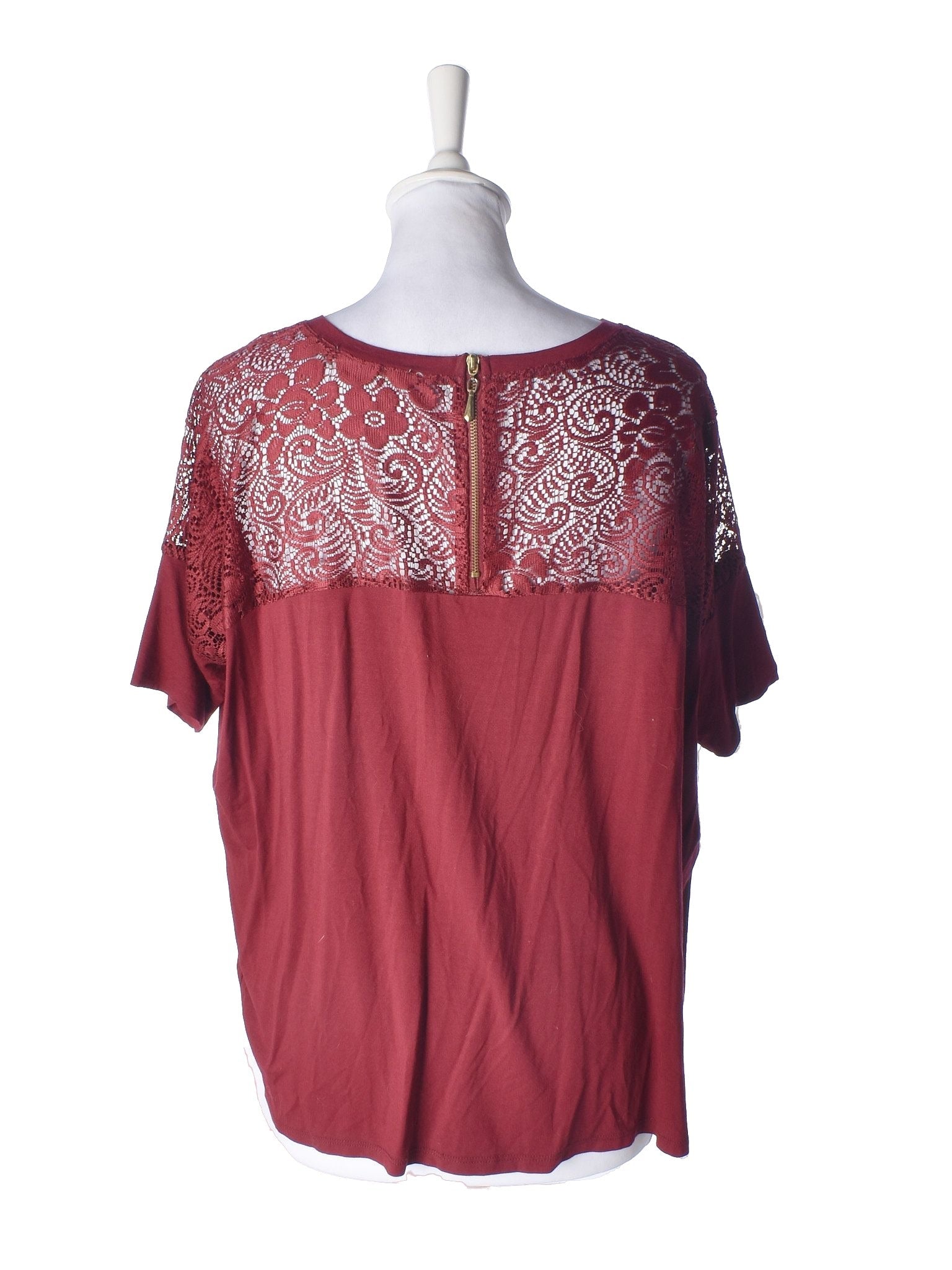 Units Collection Bluse - M / Bordeaux / Kvinde - SassyLAB Secondhand