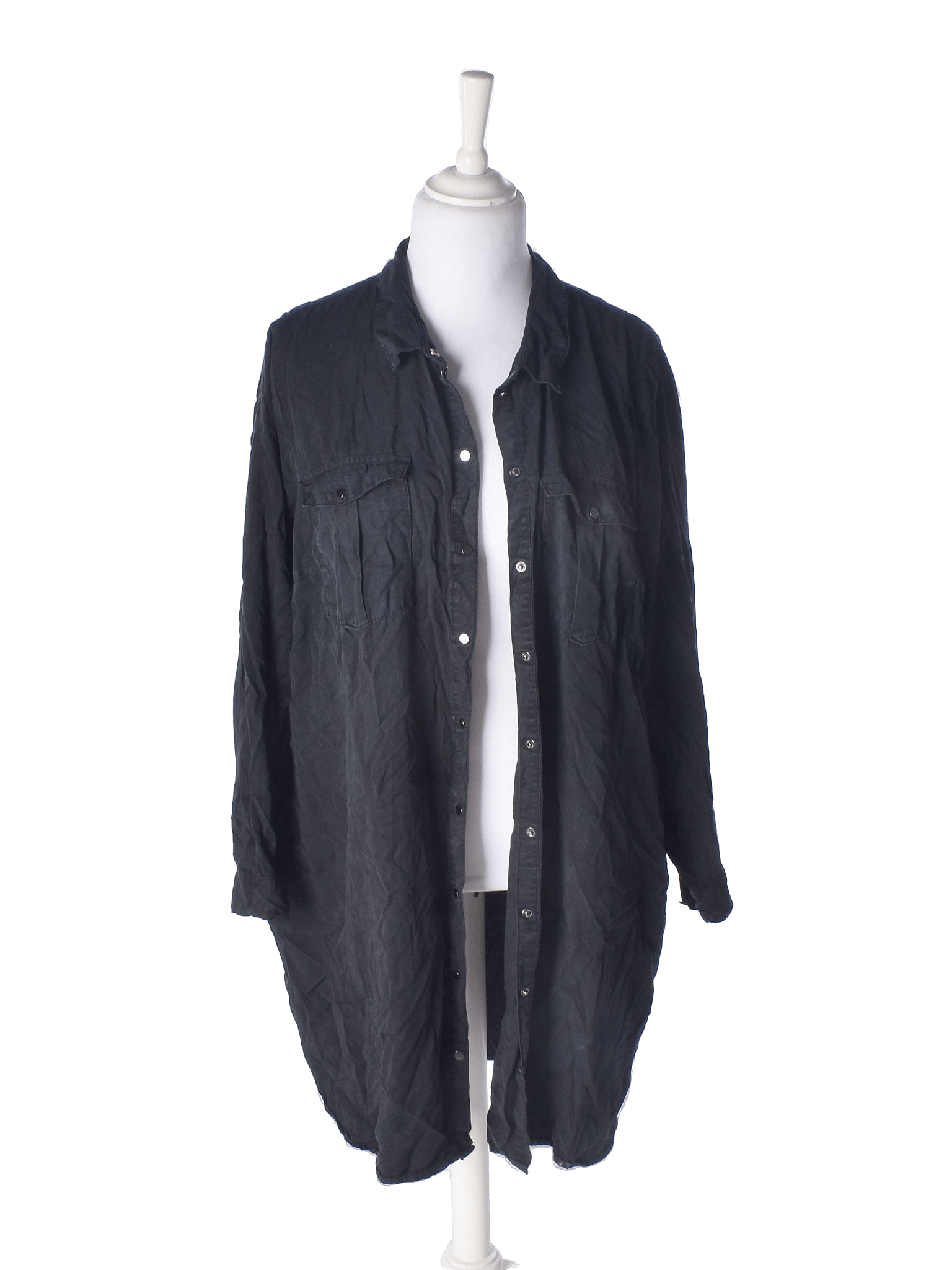 VERO MODA Skjortekjole - 52 / Sort / Kvinde - SassyLAB Secondhand